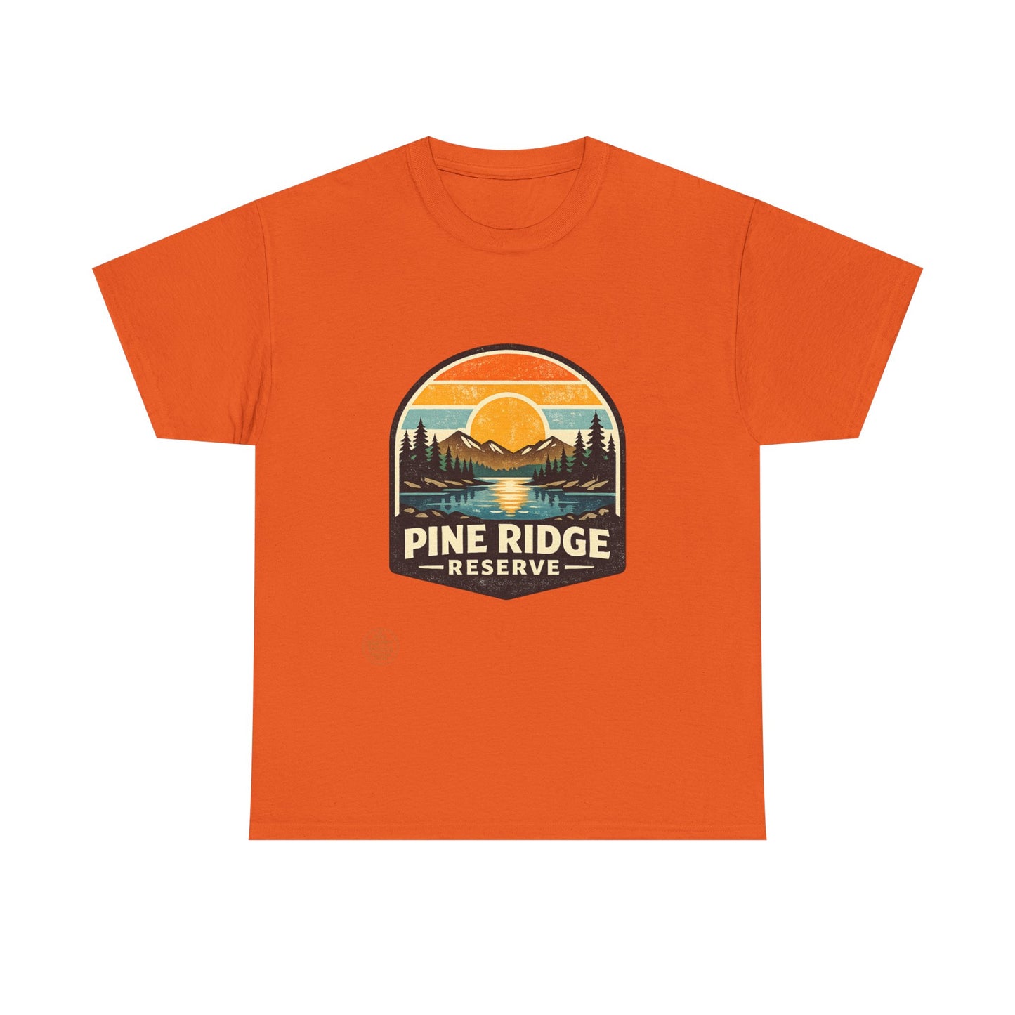 Pine Ridge Reserve TShirt — Vintage Sunset Mountain Camping T-Shirt