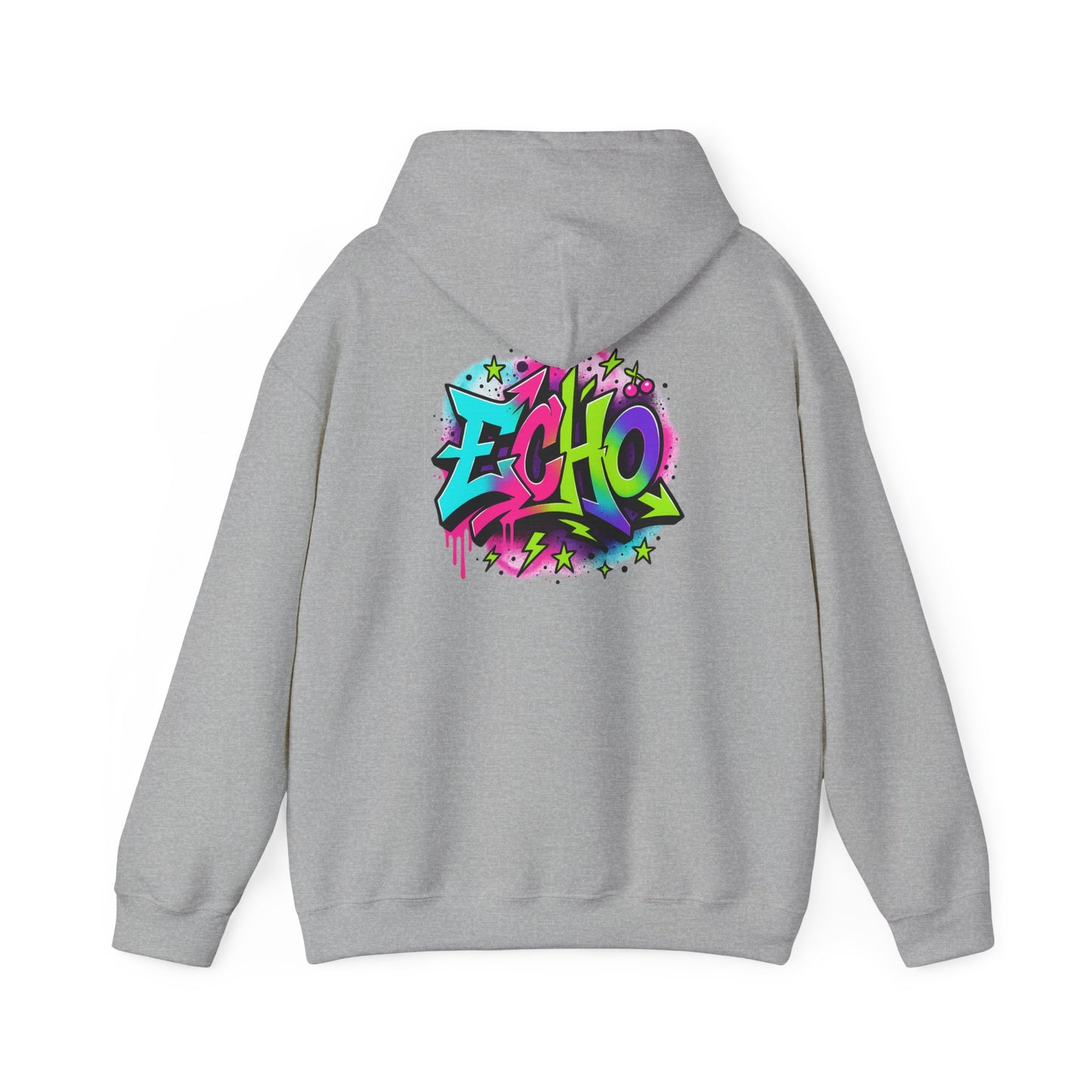 Graffiti "ECHO" Hoodie – Street Art Graphic Pullover