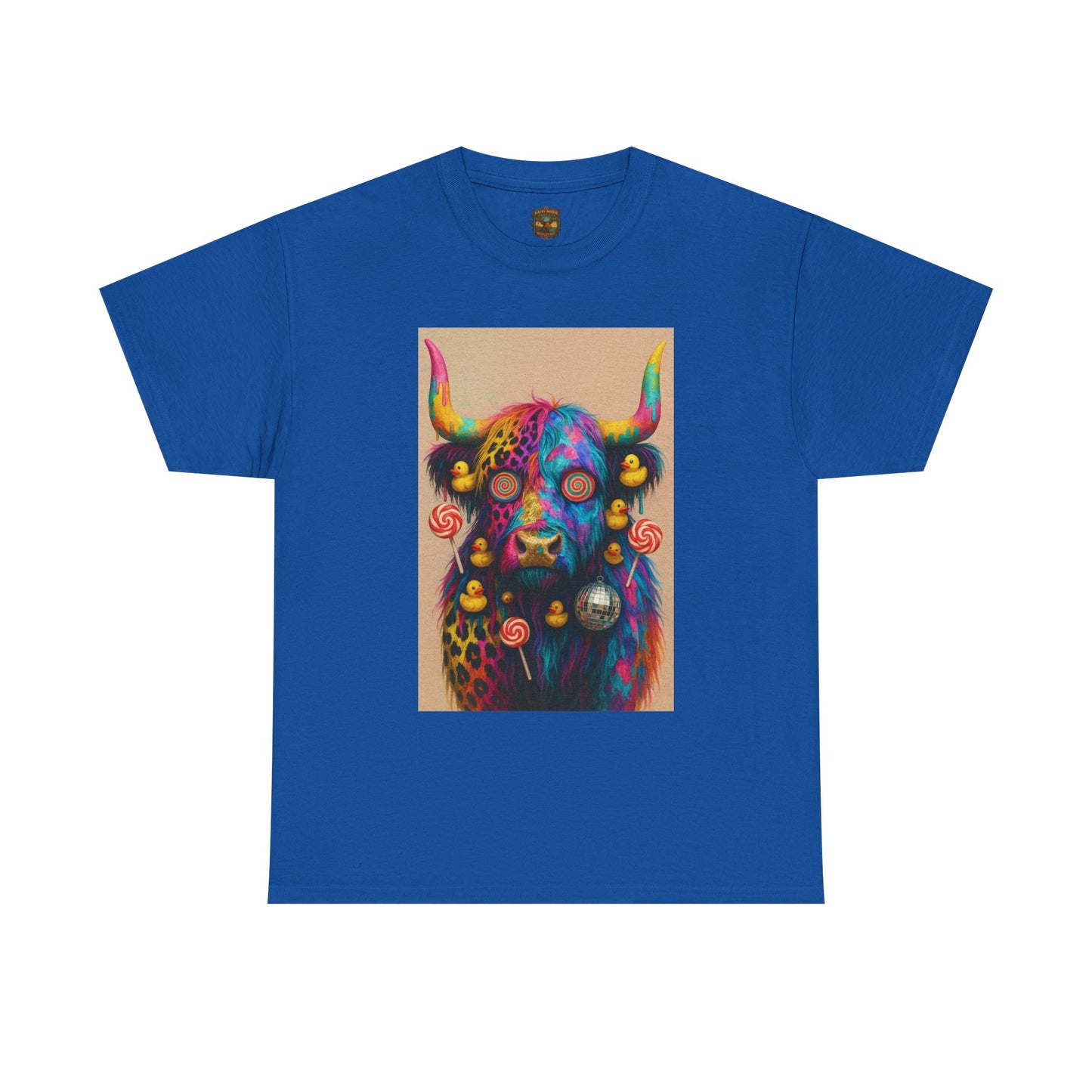 Psychedelic Highland Cow T-Shirt | Retro Rainbow Cow Art 6