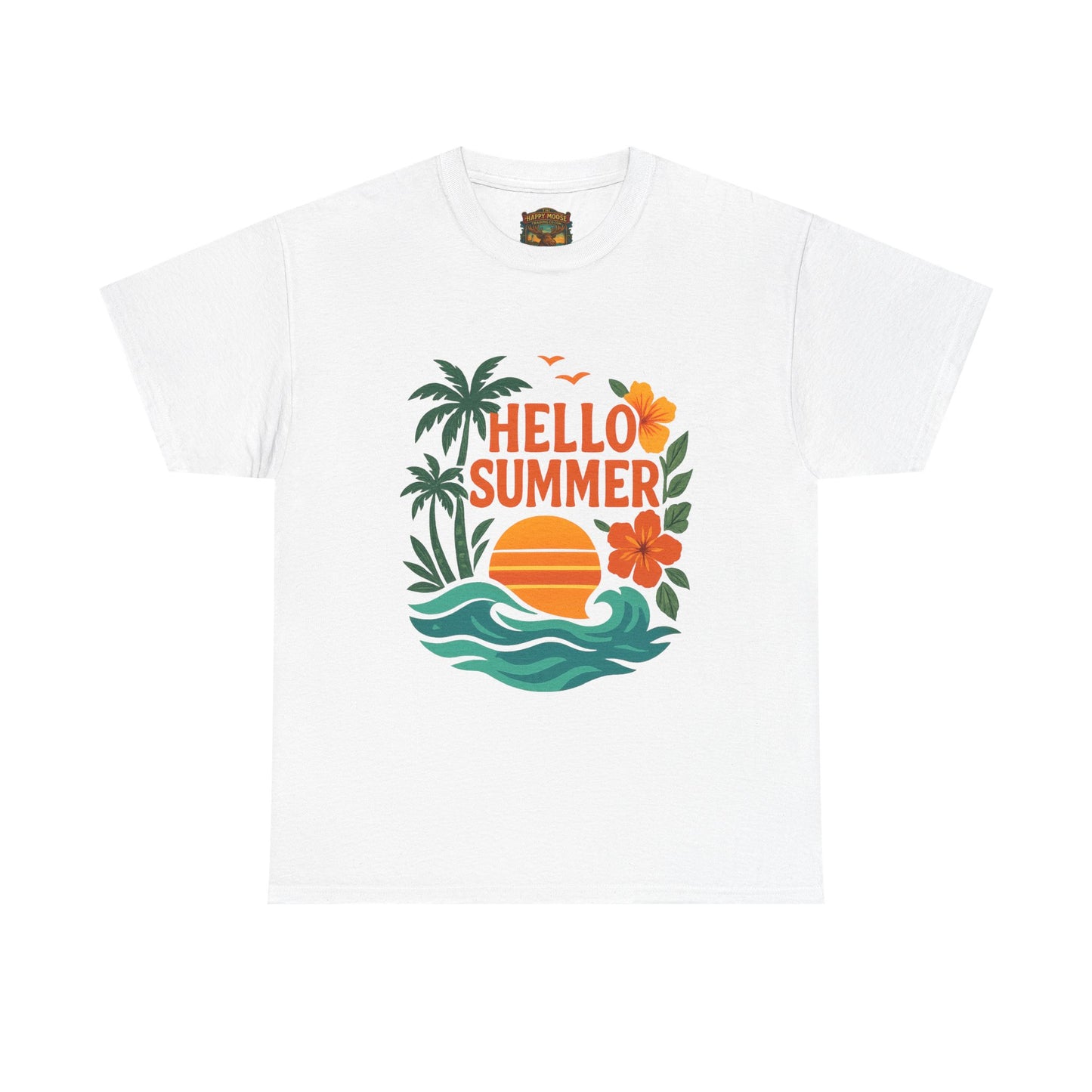 Hello Summer T-Shirt | Sunshine Text Graphic, Summer Vibes Tee