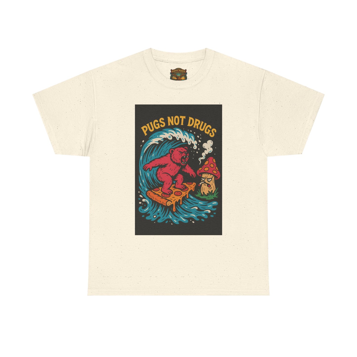 Pugs Not Drugs T-Shirt | Funny Pug Anti-Drug Design