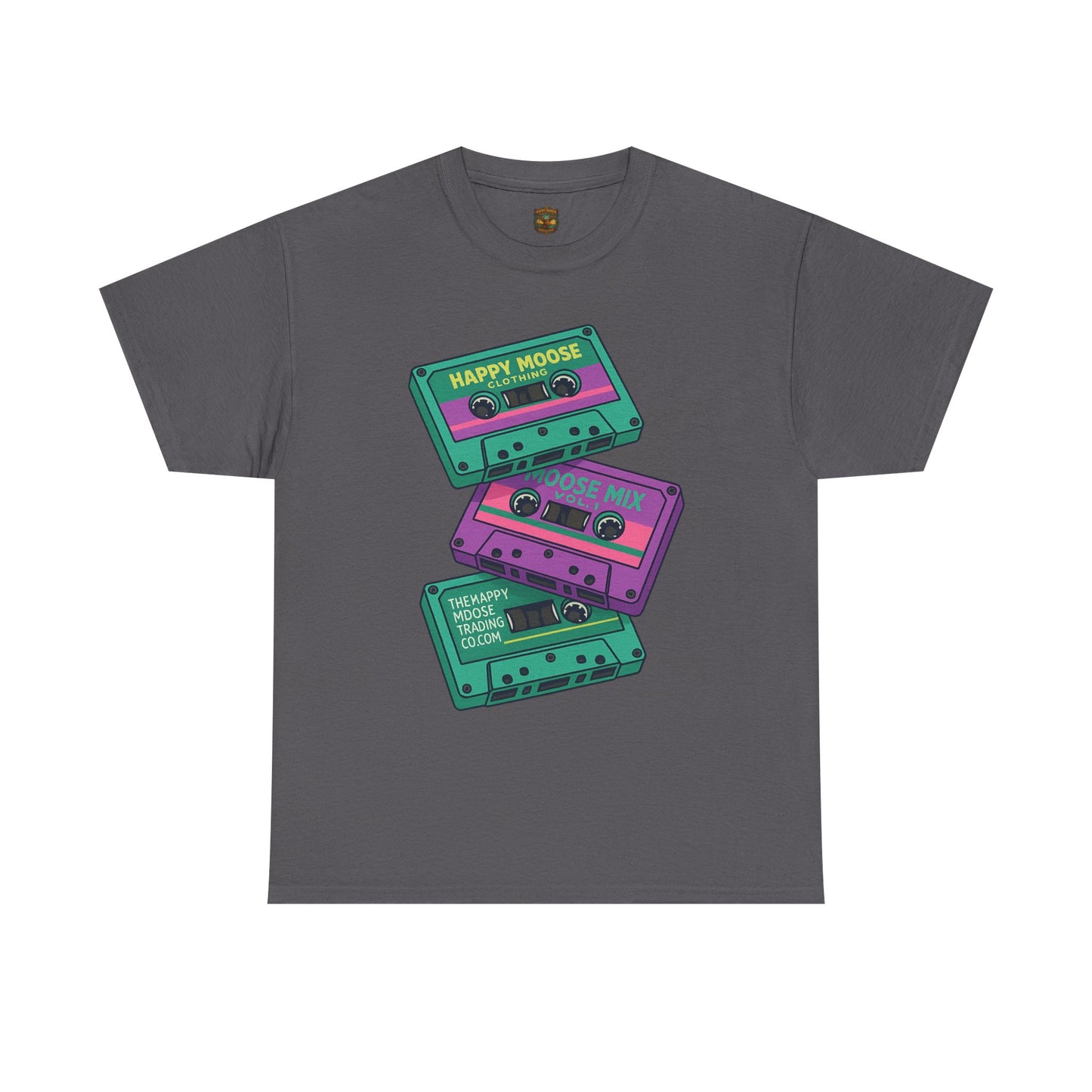 Cassette Stack Tee — Retro 80s Mixtape Graphic T-Shirt