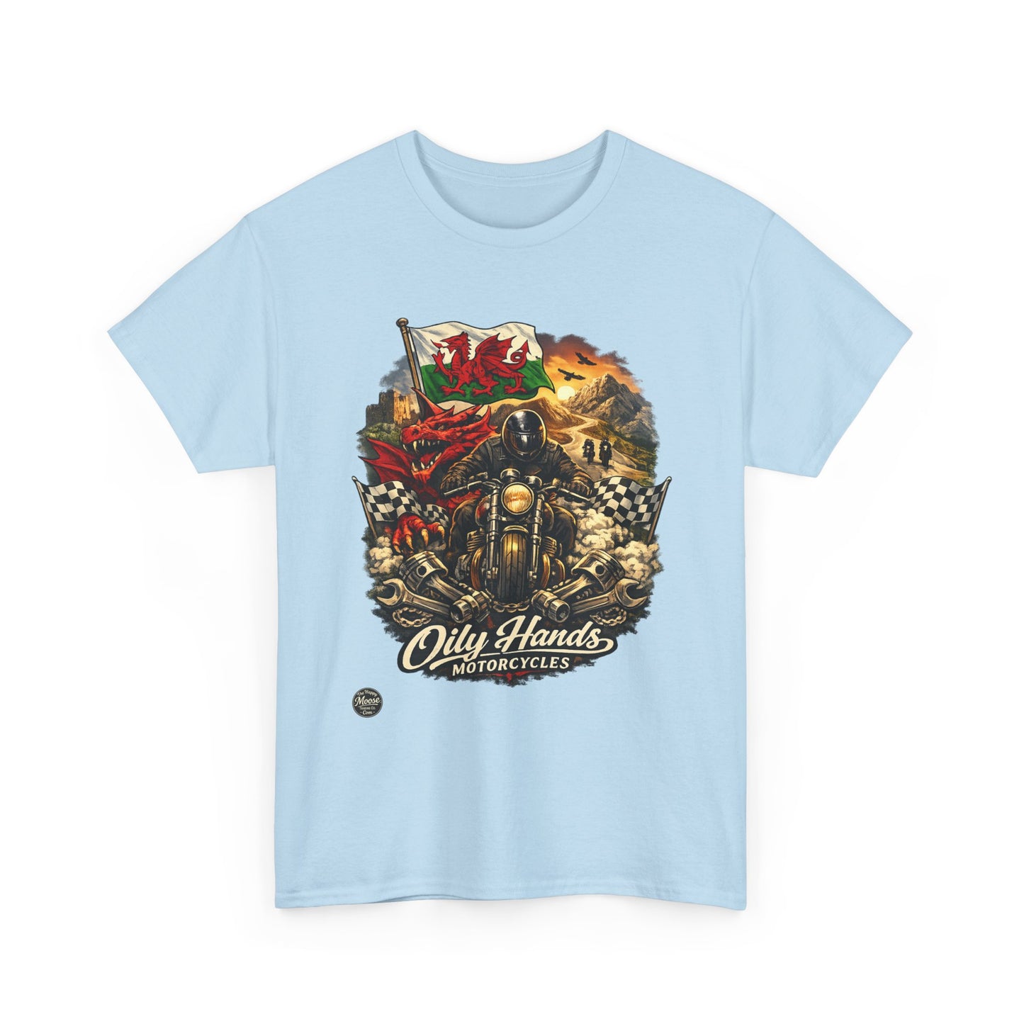 Vintage ‘Oily Hands’ Welsh Motorcycle Cruiser Tee