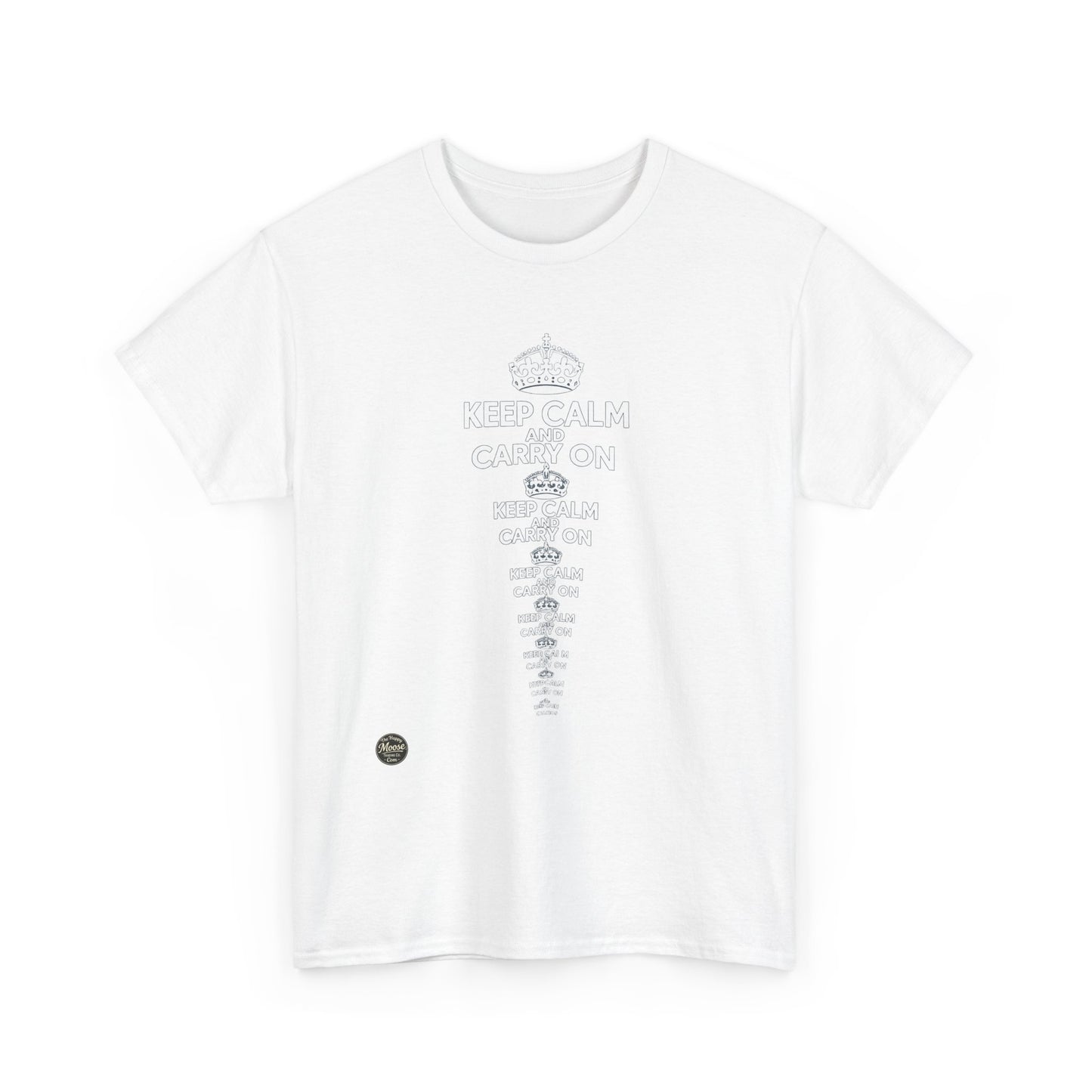 Keep Calm and Carry On T‑Shirt — Vintage British Motto Tee