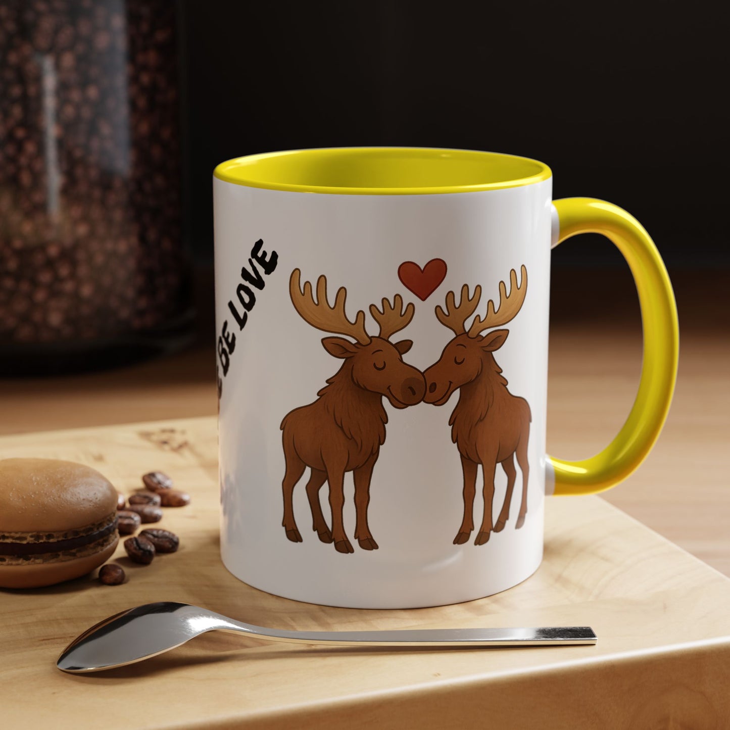 It Moose Be Love Coffee Mug — Cute Romantic Moose Couples Accent Mug (11/15oz)