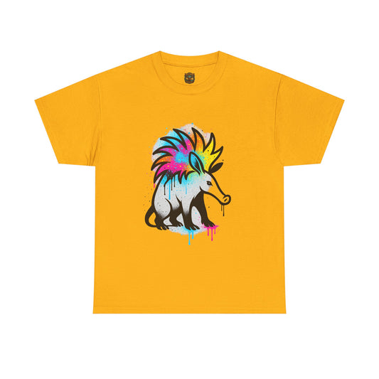 Porcupine Graffiti T-Shirt — Colorful Street Art Animal Tee