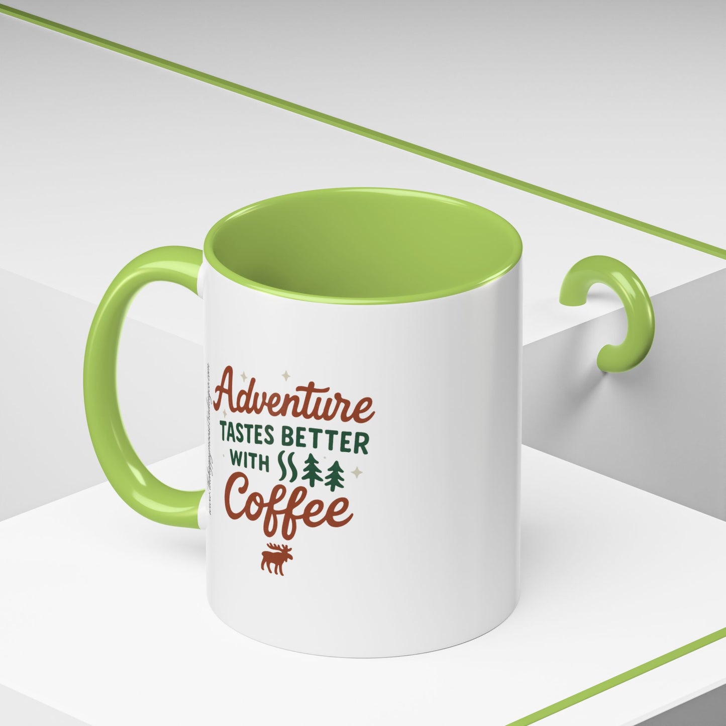 Adventure Tastes Better With Coffee Mug — "Adventure Tastes Better with Coffee" Rustic Outdoor Camper Gift (11/15oz)
