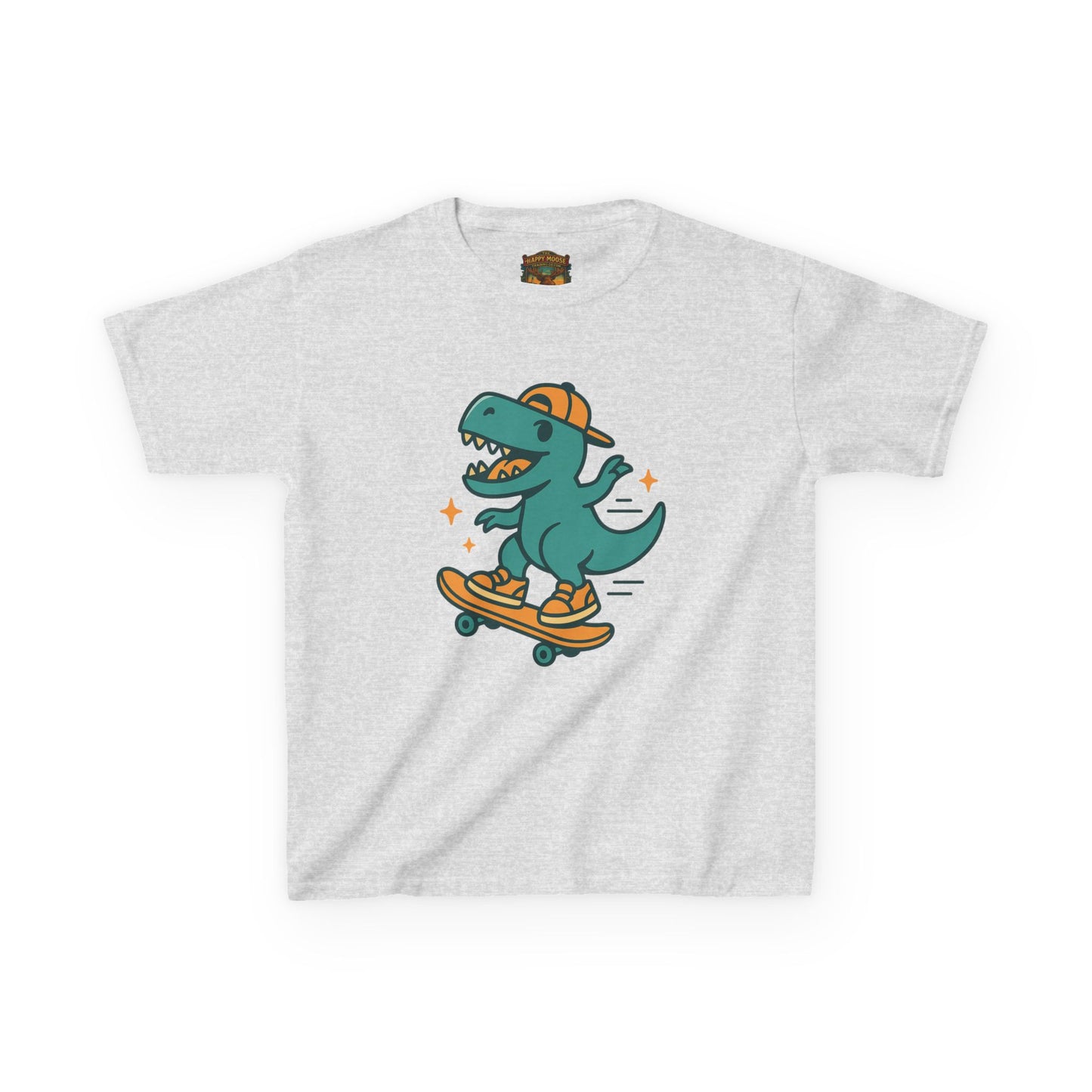 Kids Skateboarding Dino Tee — Cute Skateboard T‑Rex Graphic Shirt