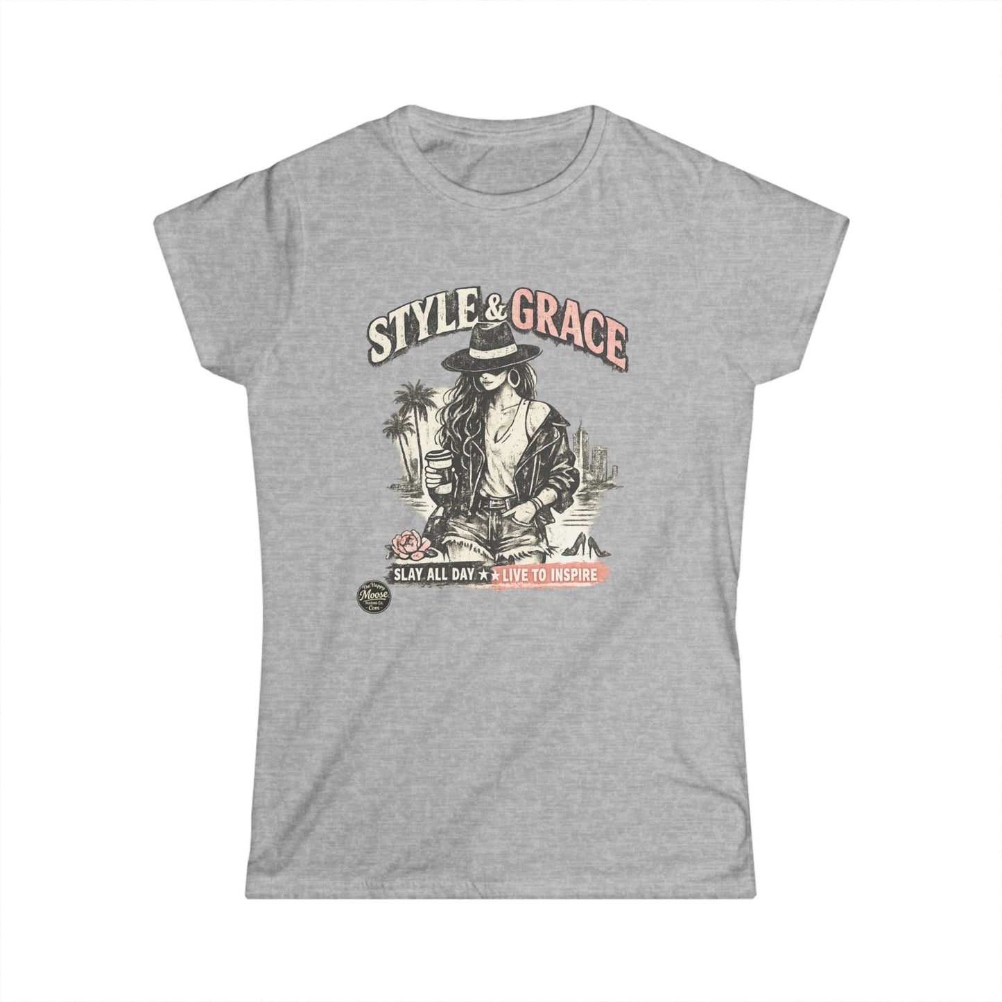 Style & Grace Women's Tee — Retro Western Graphic Shirt ("Play All Day") #E