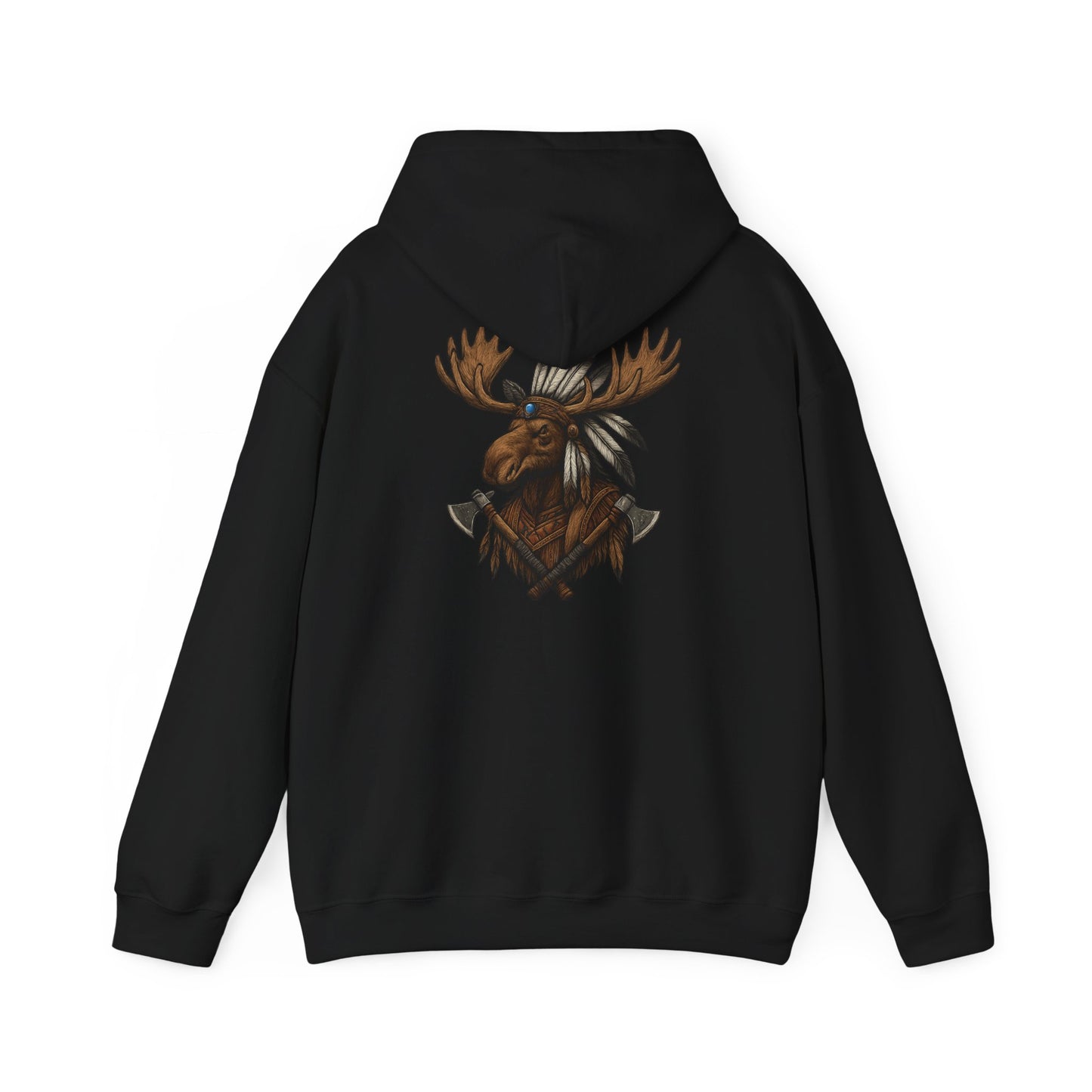 Indian Warrior Moose Hoodie