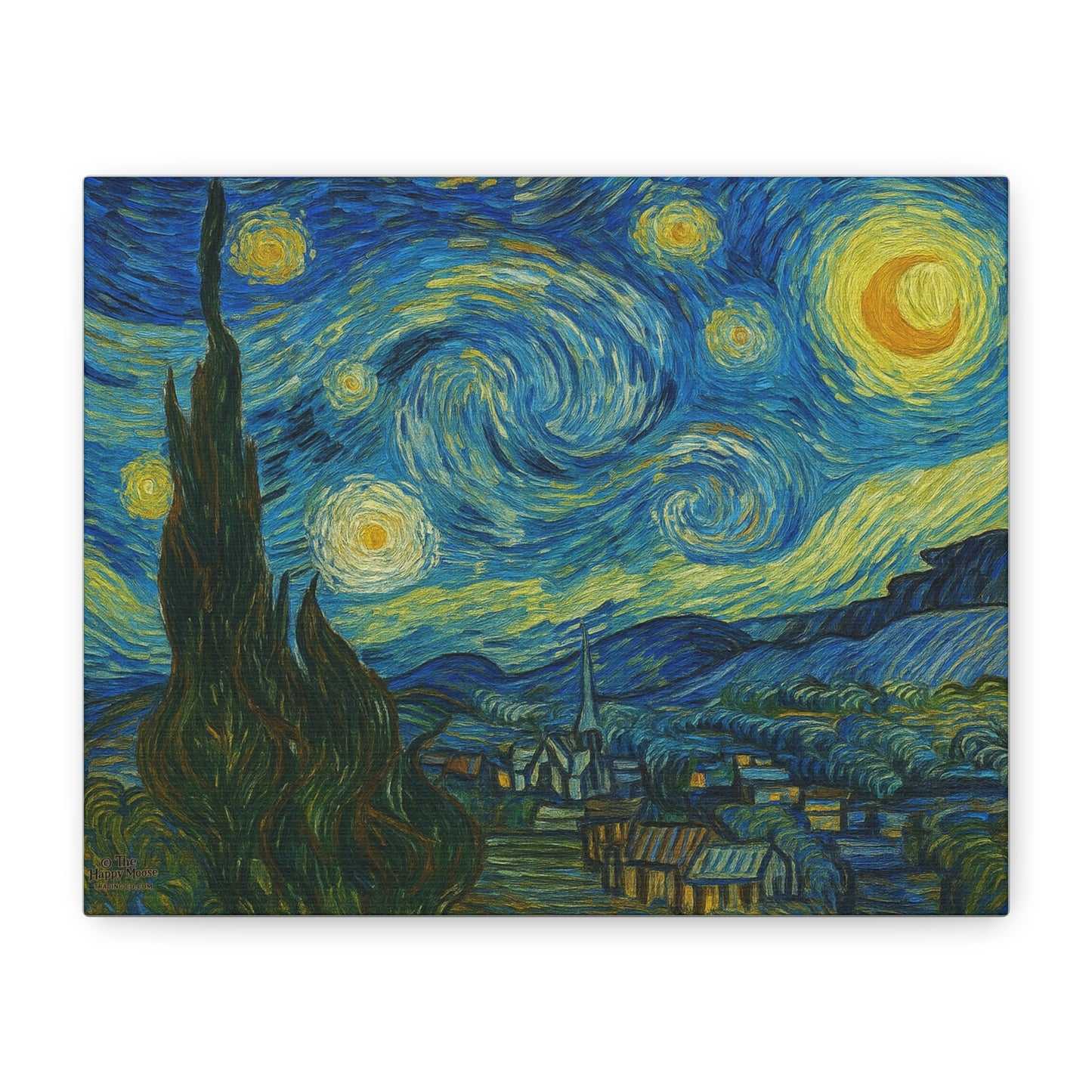 Starry Night Matte Canvas Print — Stretched 1.25" Wall Art