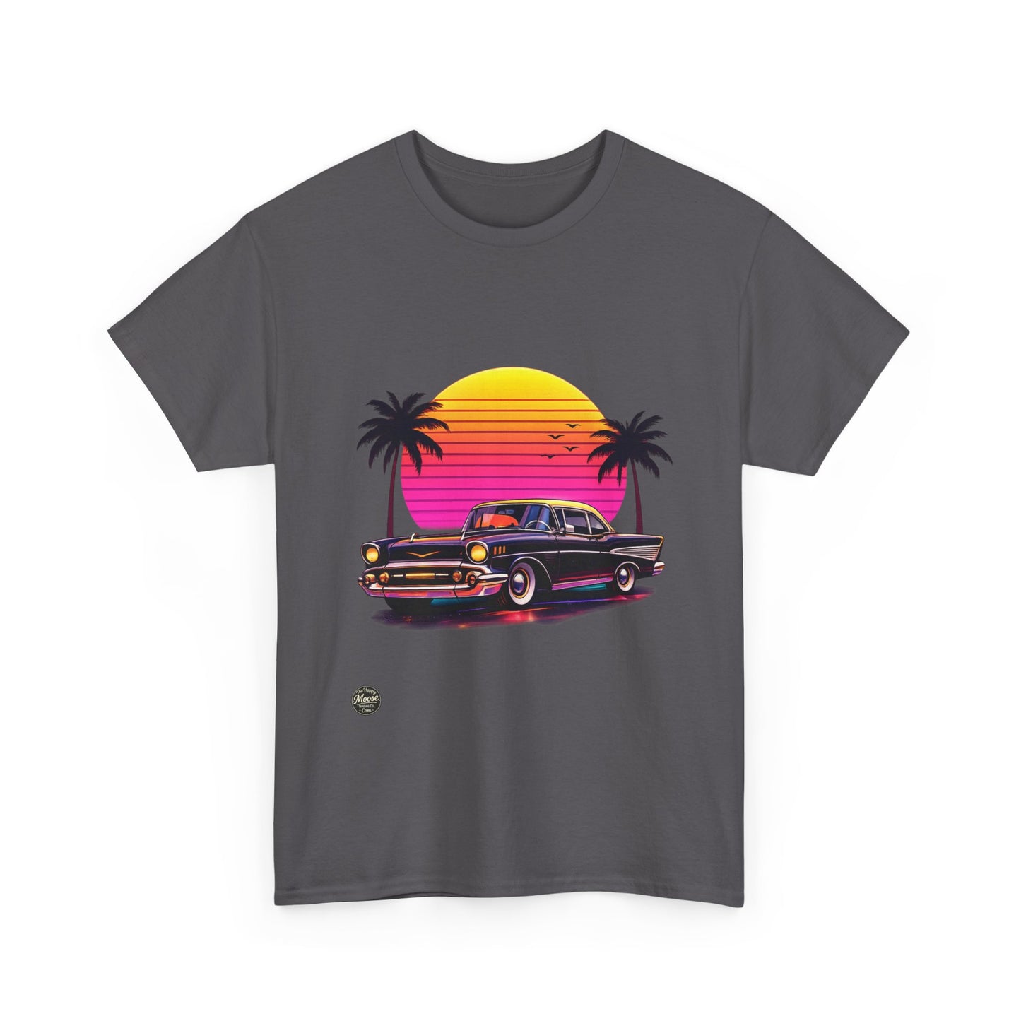 Retro Sunset Classic Car T‑Shirt  EC011