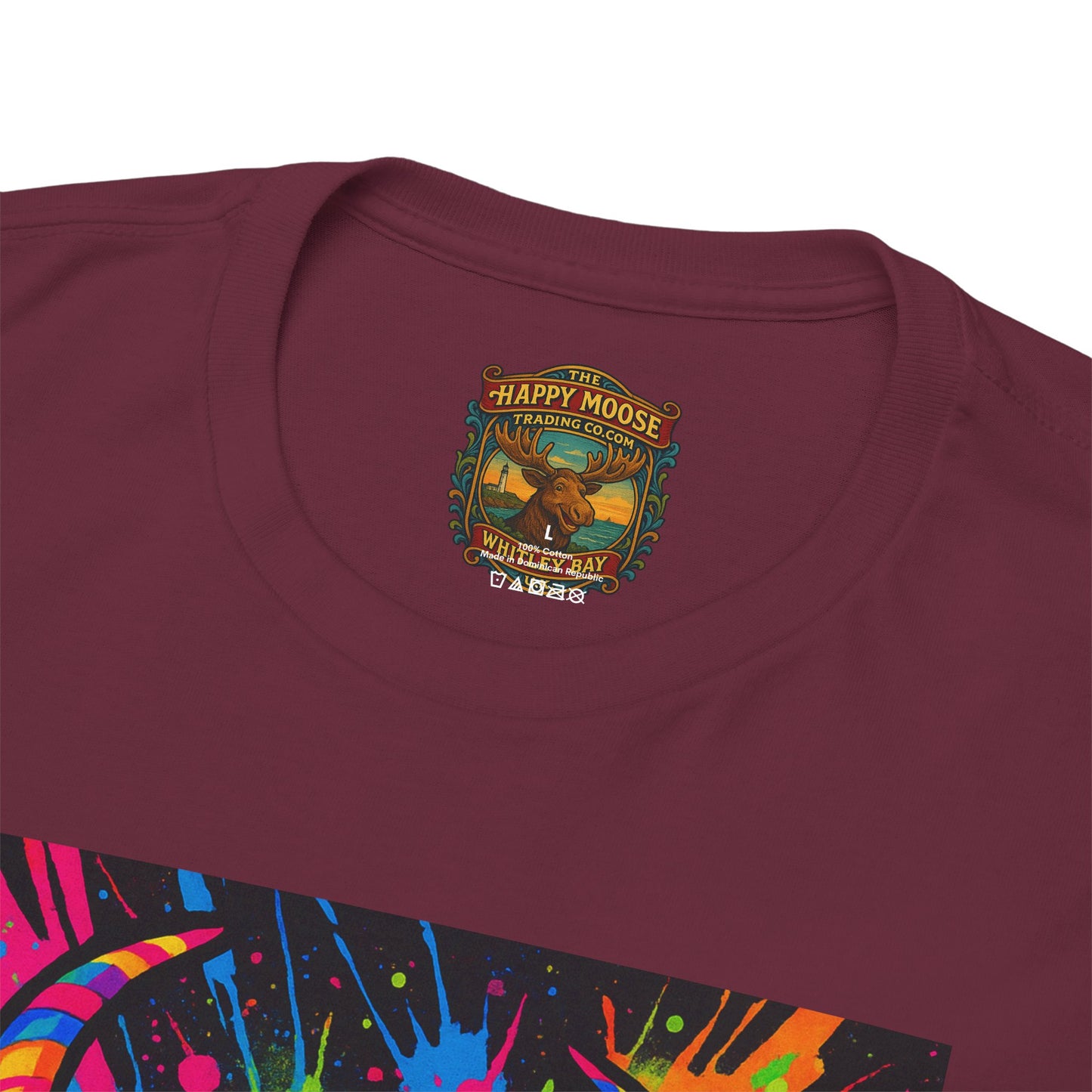 Psycadelic Highland Cow T-Shirt | Retro Rainbow Cow Art 1