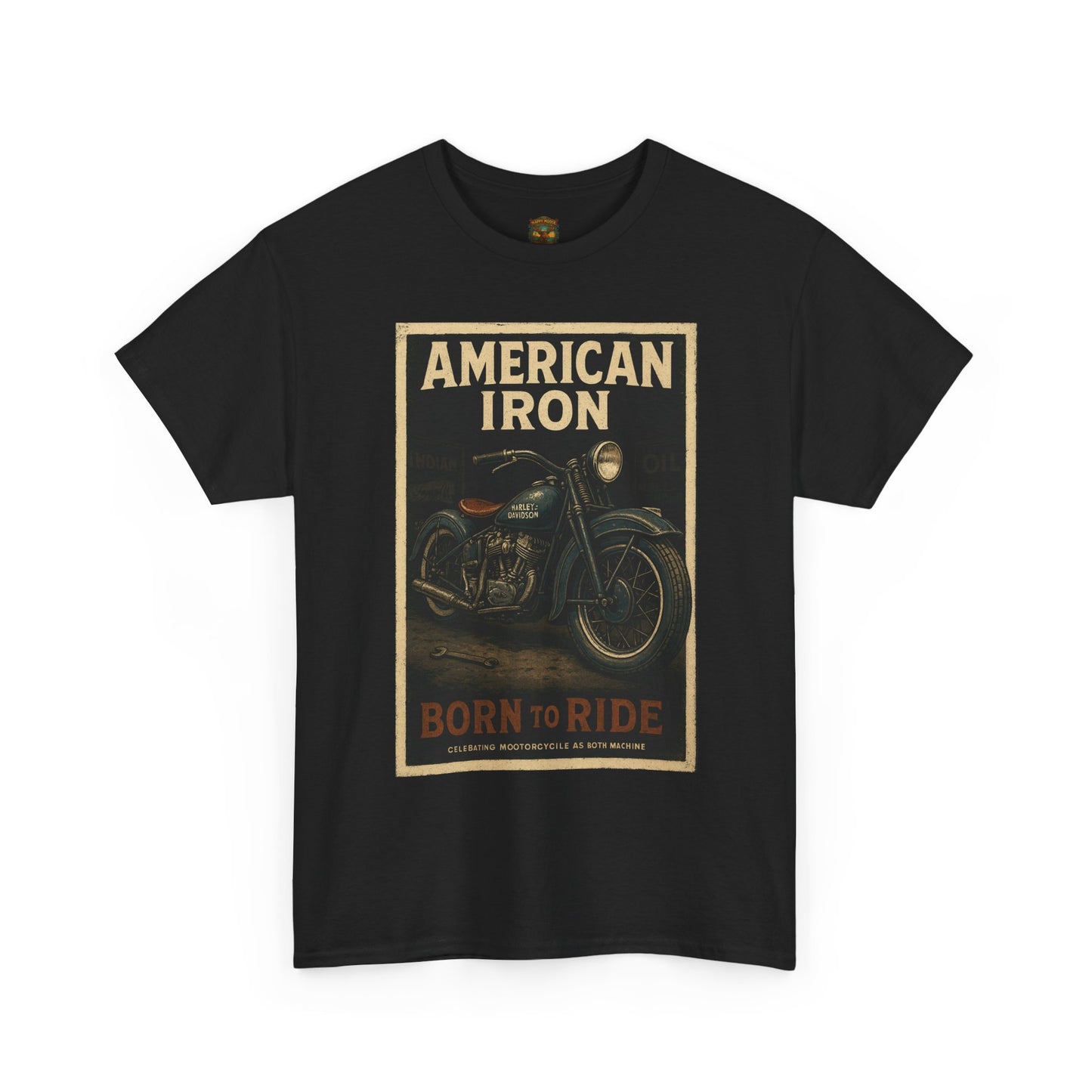 American Iron Motorcycle Poster Tee | Born to Ride