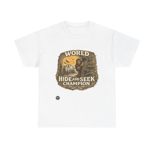 Bigfoot "World Hide and Seek Champion" T-Shirt #M001