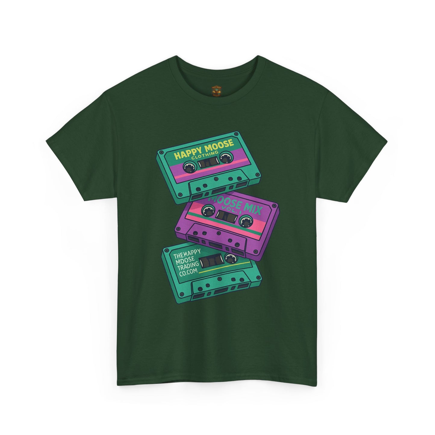 Cassette Stack Tee — Retro 80s Mixtape Graphic T-Shirt