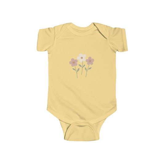 Floral Baby Bodysuit - Pastel Wildflower Infant Onesie