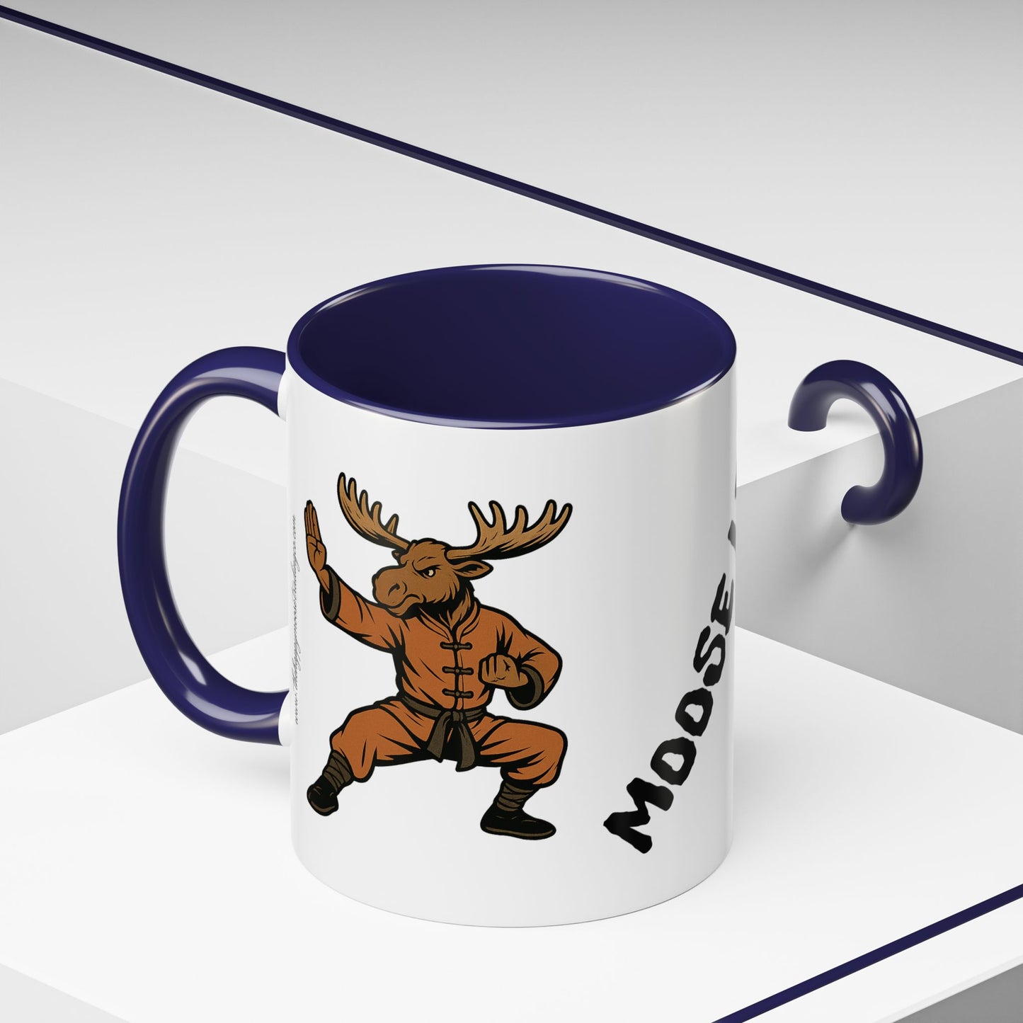Moose Lee Martial Arts Accent Coffee Mug — Funny Moose Kung Fu 11/15oz