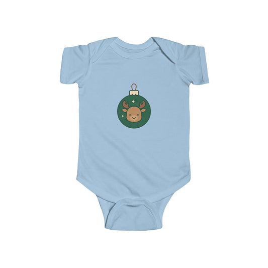 Baby Bodysuit — Cute Reindeer Ornament Christmas Infant Onesie