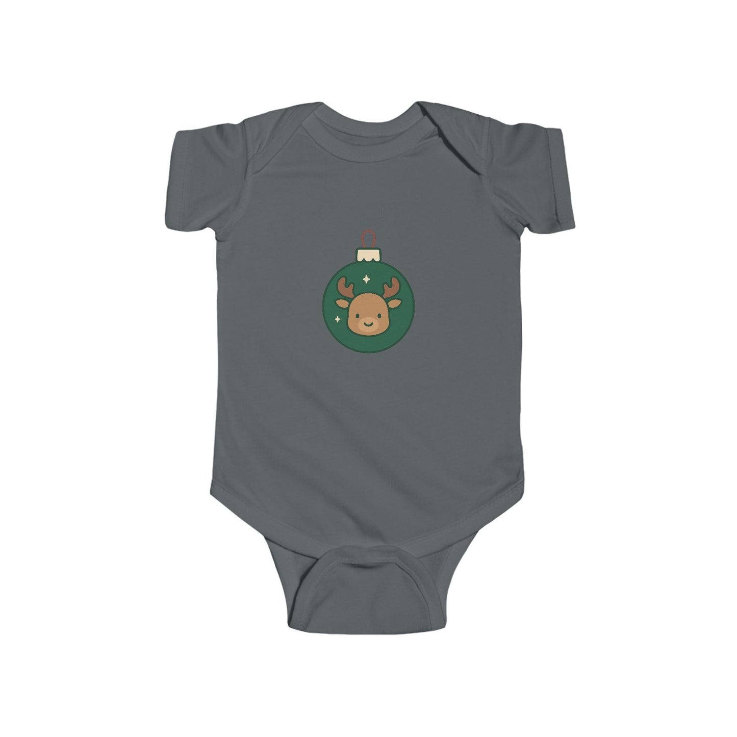 Baby Bodysuit — Cute Reindeer Ornament Christmas Infant Onesie