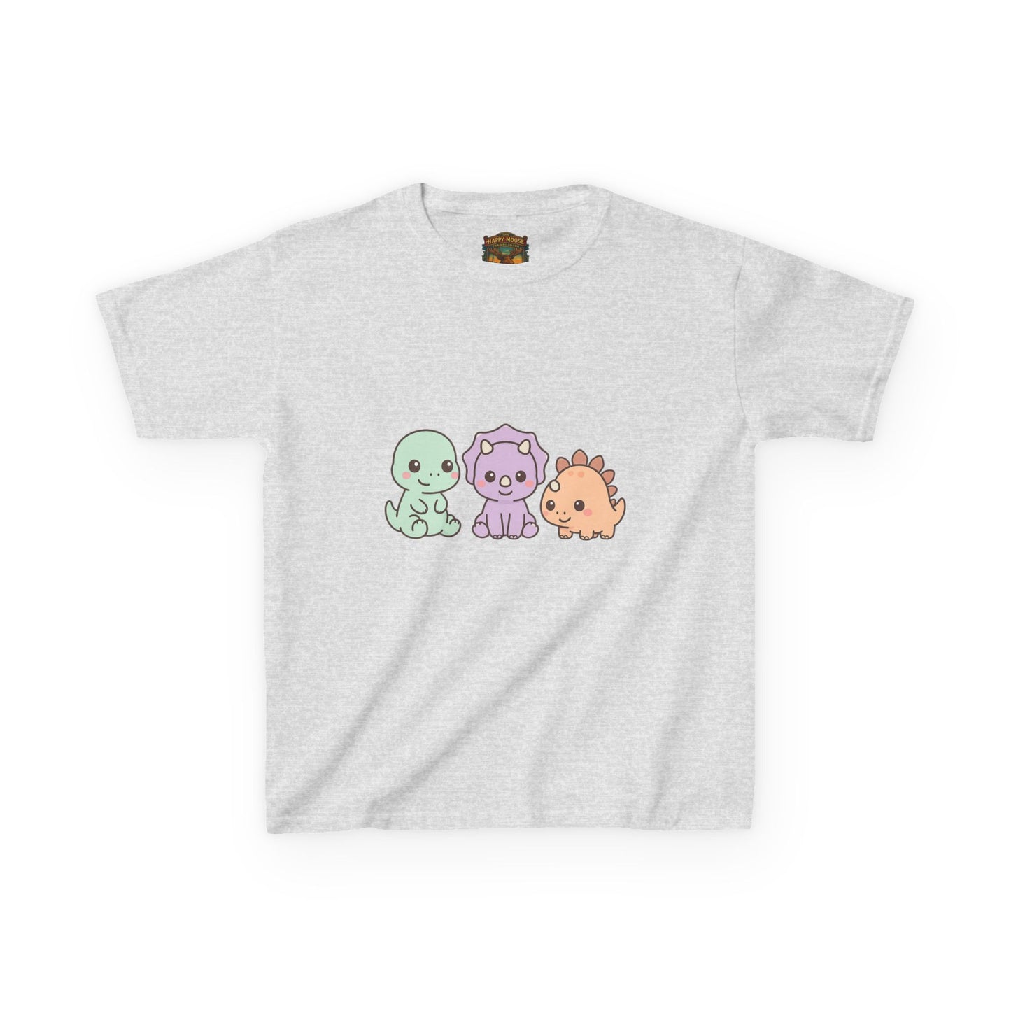 Kids Dino Trio T‑Shirt — Cute Pastel Dinosaur Graphic Tee for Toddlers & Children