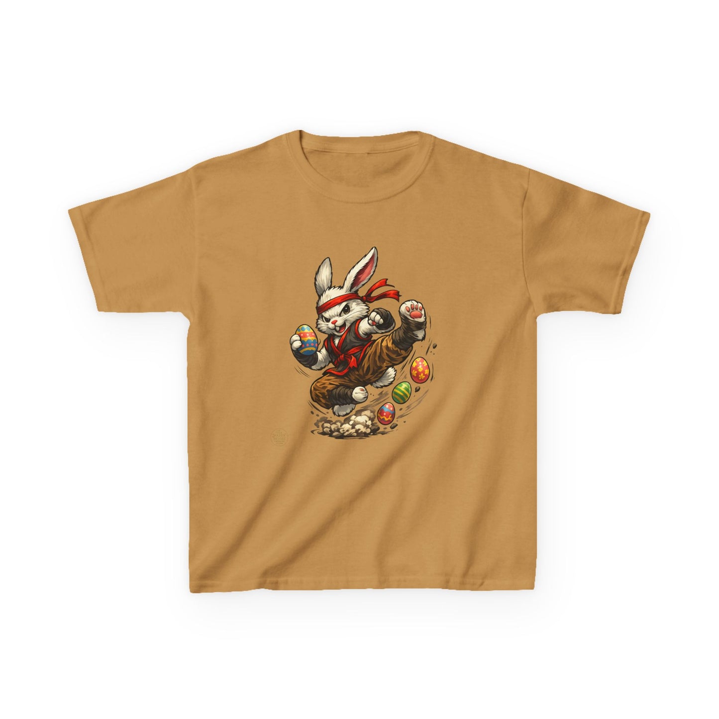 Kids Tee — Playful Easter Bunny with Colorful Eggs