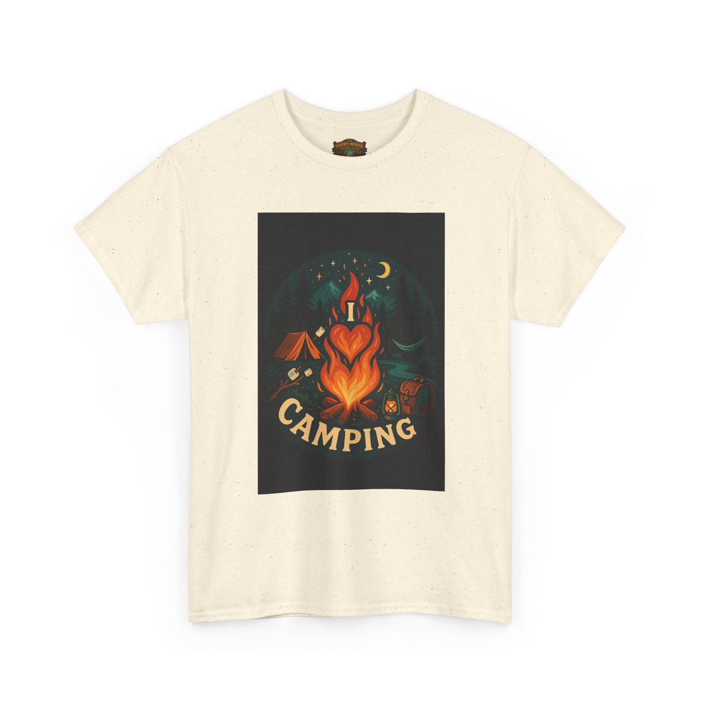 Camping Heart Campfire T-Shirt | Outdoor Adventure Graphic Tee