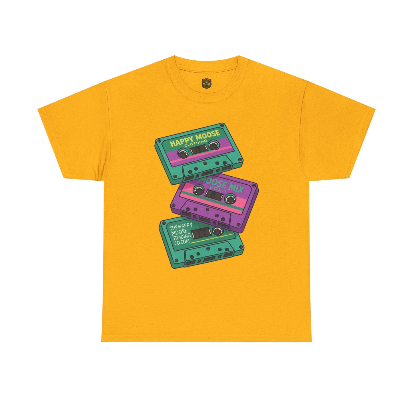 Cassette Stack Tee — Retro 80s Mixtape Graphic T-Shirt