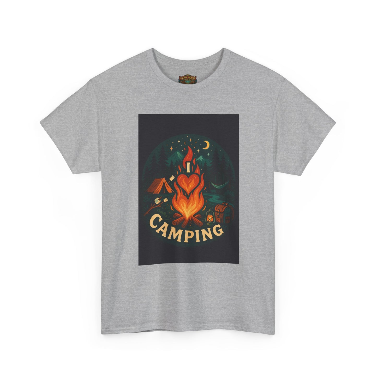 Camping Heart Campfire T-Shirt | Outdoor Adventure Graphic Tee