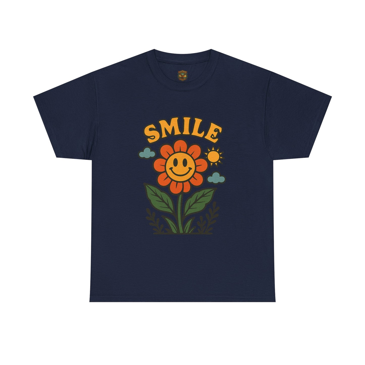 Smile With The Flowers T-Shirt | Floral Typography Tee