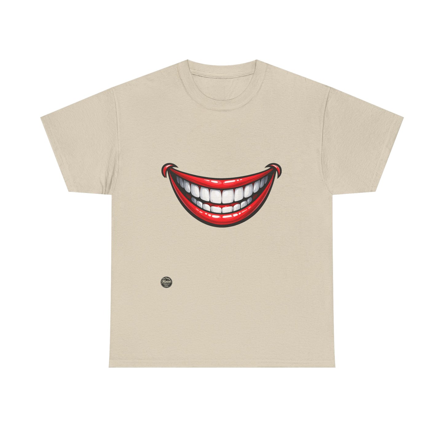 Smiling Joker Mouth Tee — Funny Red Grin Graphic T-Shirt