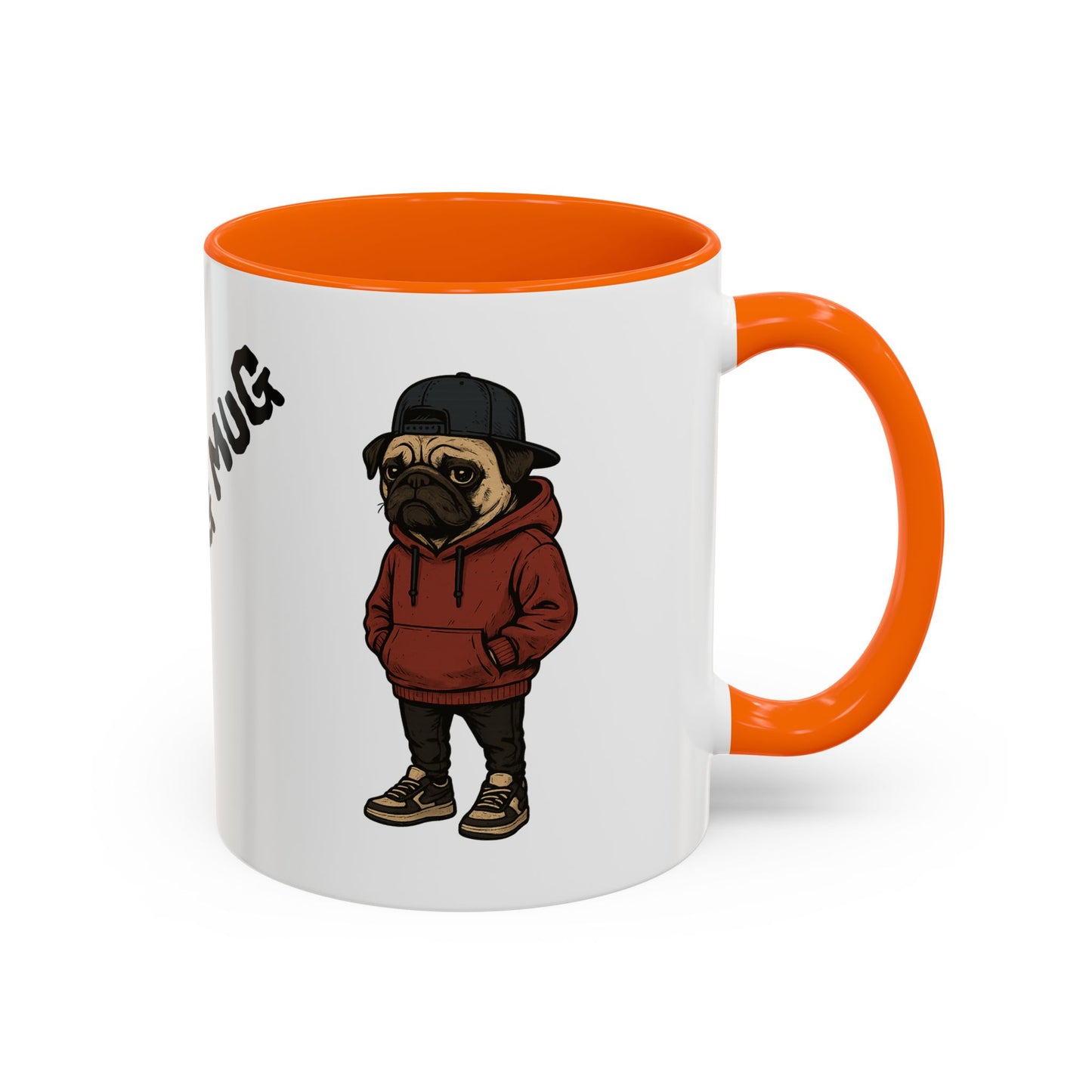 The Pug Mug Accent Coffee Mug — Cute Pug Cartoon Gift (11/15oz)