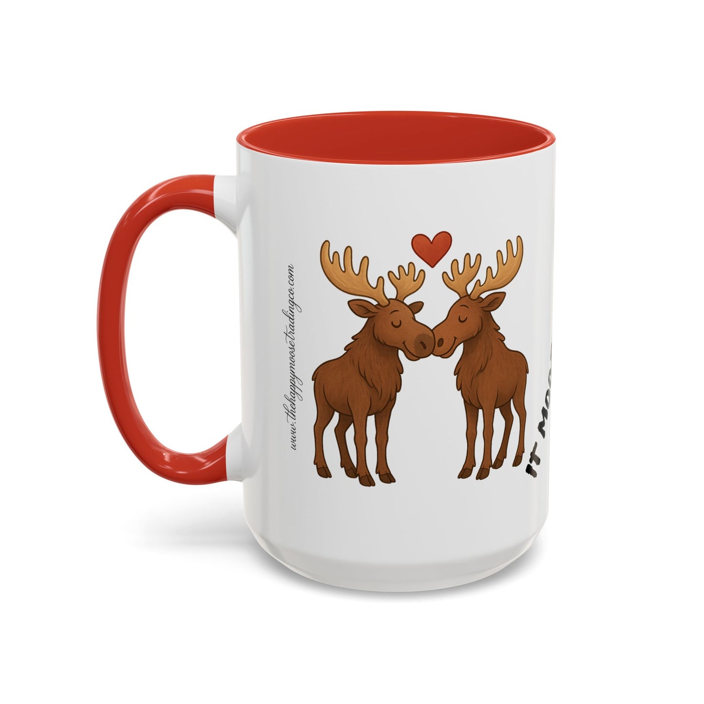It Moose Be Love Coffee Mug — Cute Romantic Moose Couples Accent Mug (11/15oz)