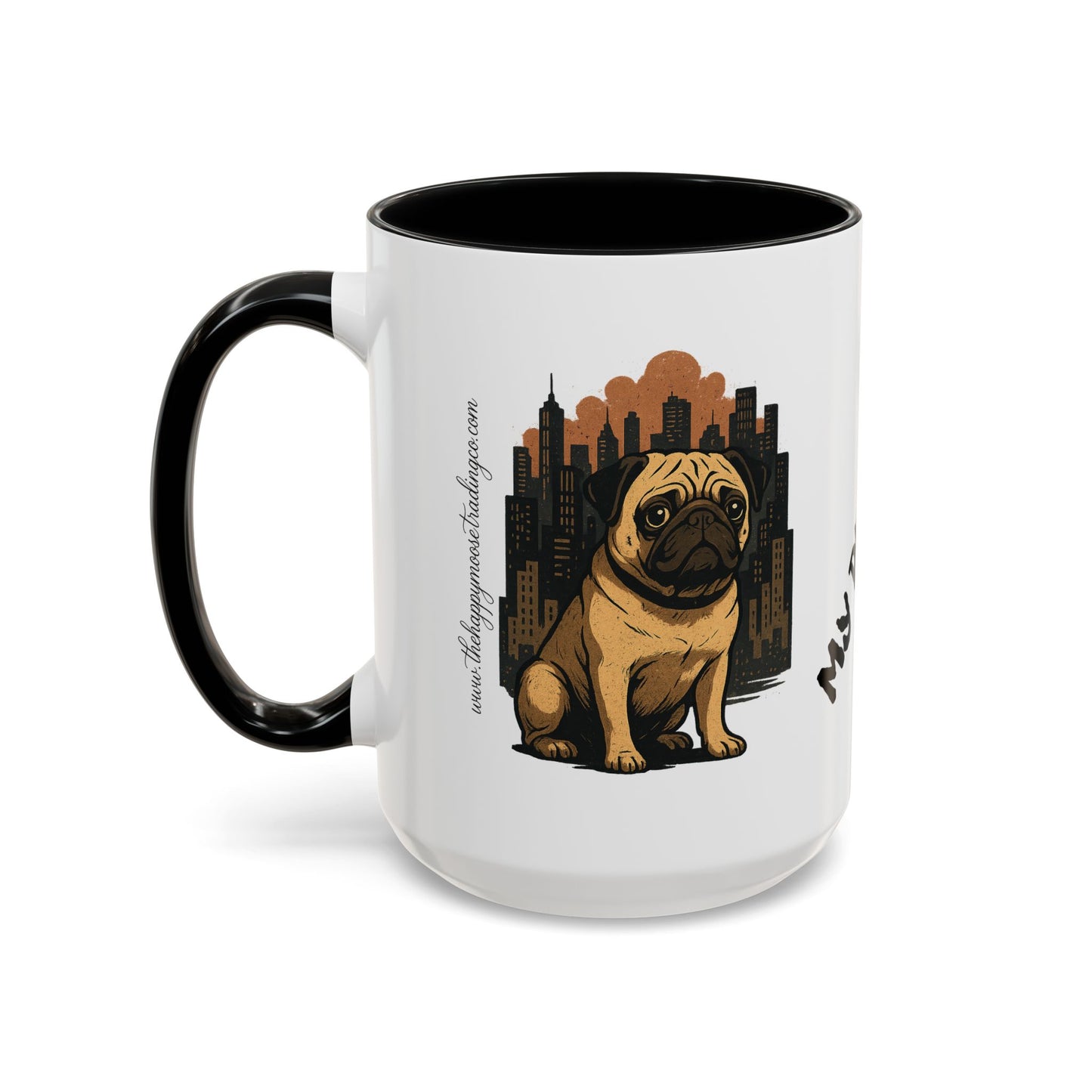 My Pug Mug Coffee Mug — Rustic Mountain Sunset Design
