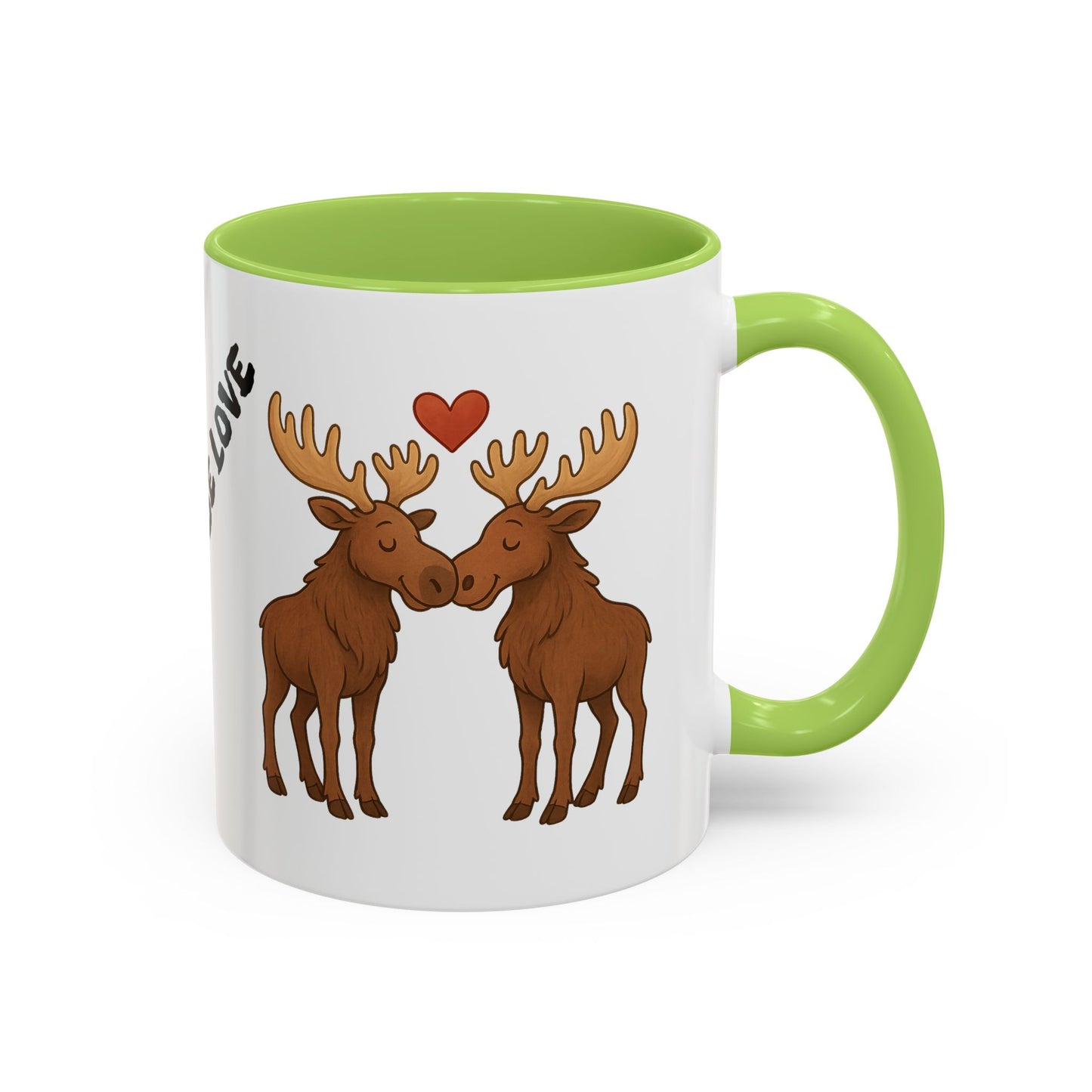 It Moose Be Love Coffee Mug — Cute Romantic Moose Couples Accent Mug (11/15oz)