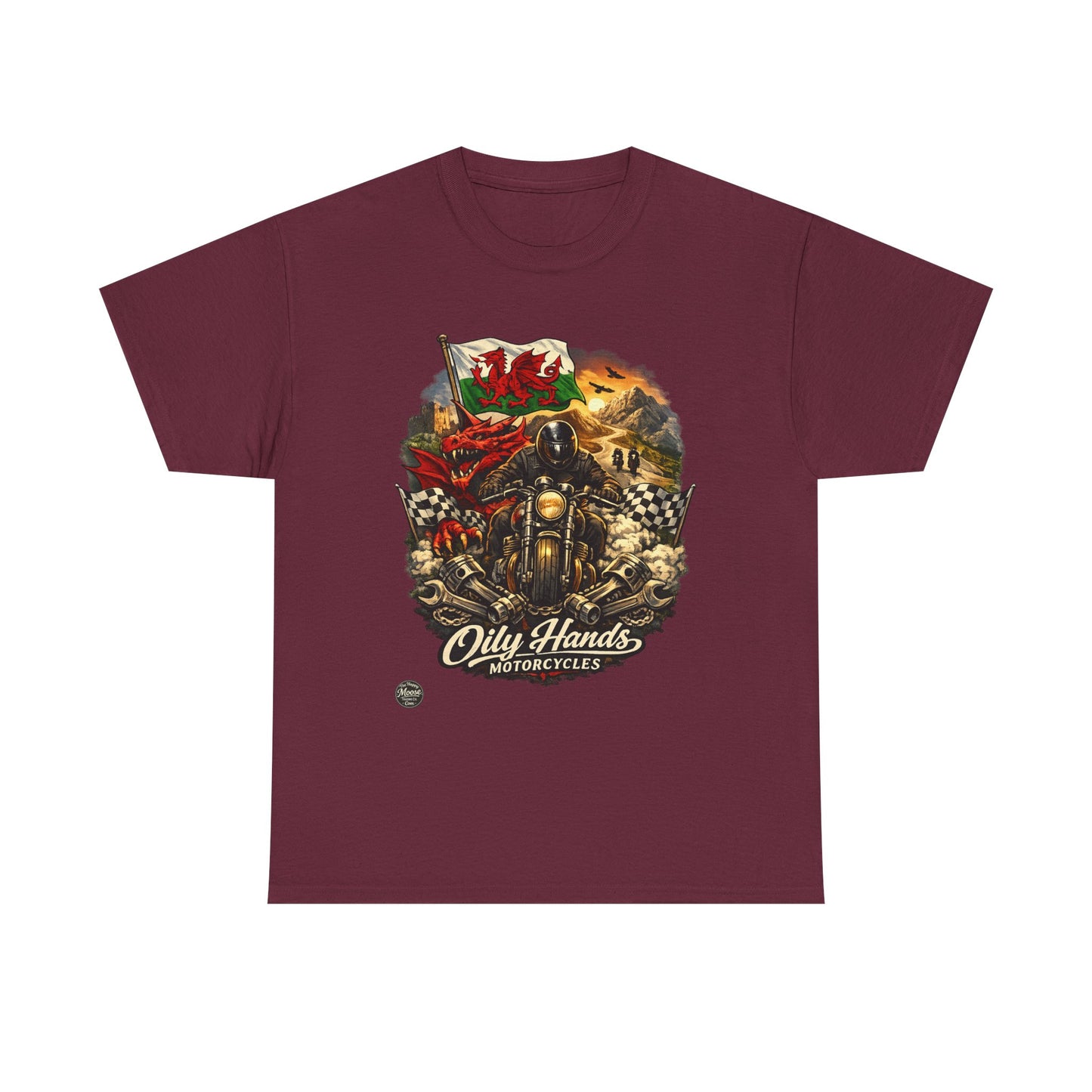Vintage ‘Oily Hands’ Welsh Motorcycle Cruiser Tee
