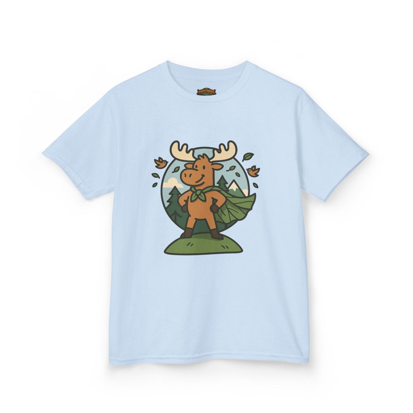 Kids Moose Graphic Tee — Cute Woodland Animal Shirt for Children