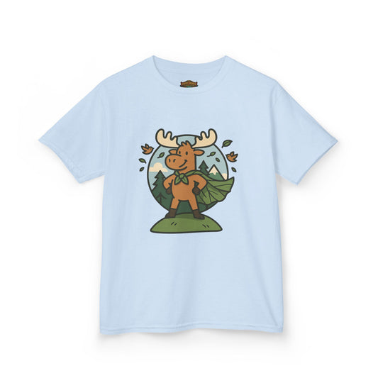 Kids Moose Graphic Tee — Cute Woodland Animal Shirt for Children