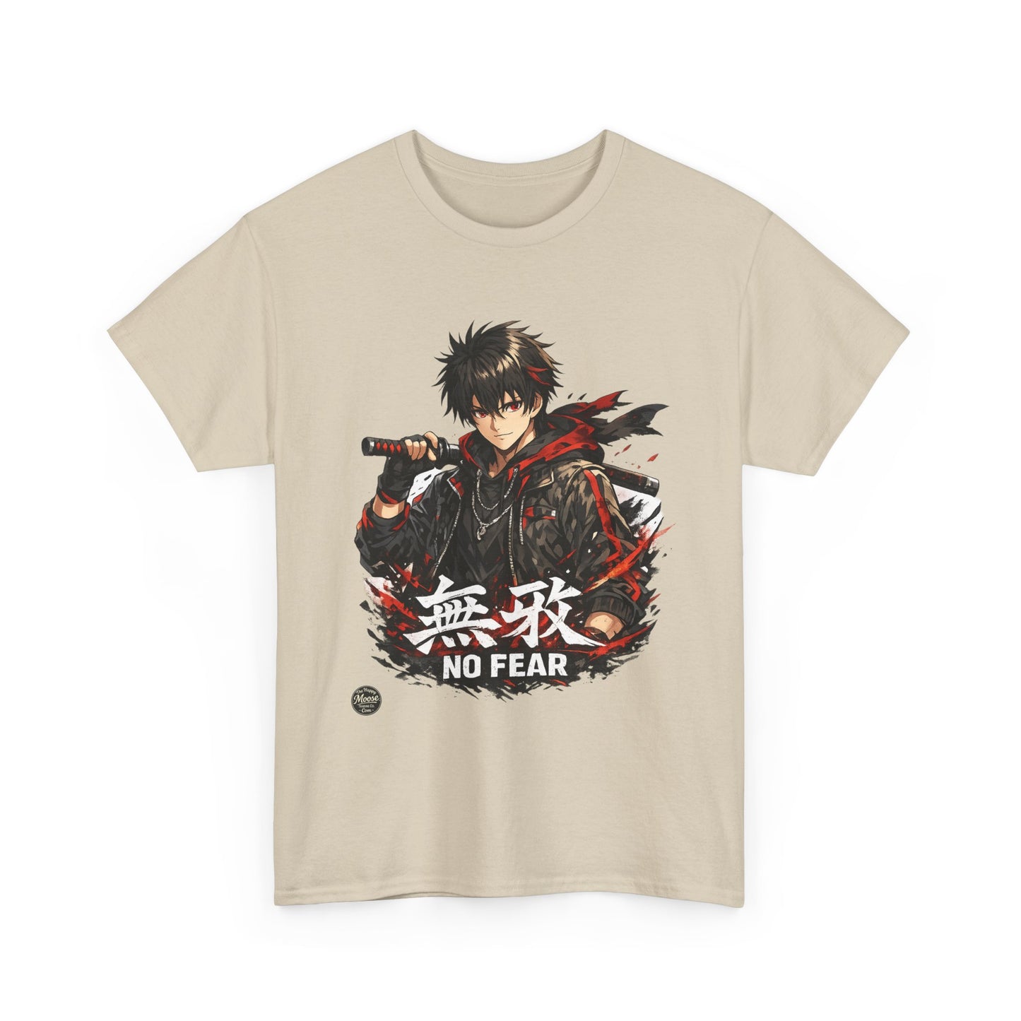 Anime Samurai 'No Fear' T-Shirt — Kanji Graphic Tee #E007