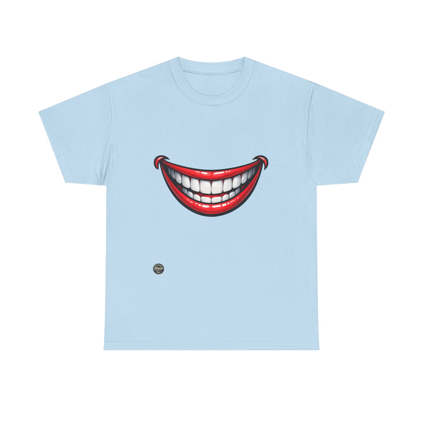 Smiling Joker Mouth Tee — Funny Red Grin Graphic T-Shirt