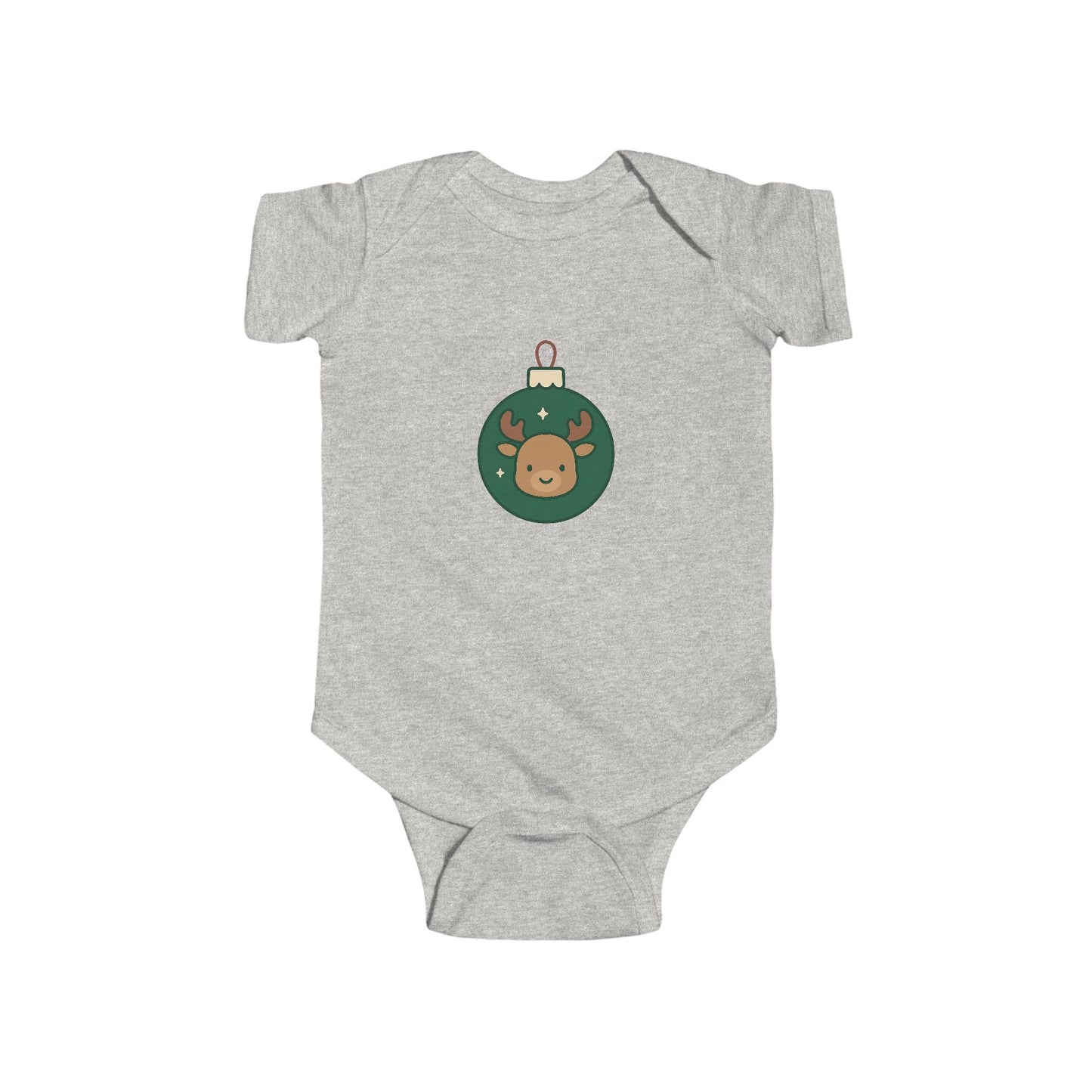 Baby Bodysuit — Cute Reindeer Ornament Christmas Infant Onesie