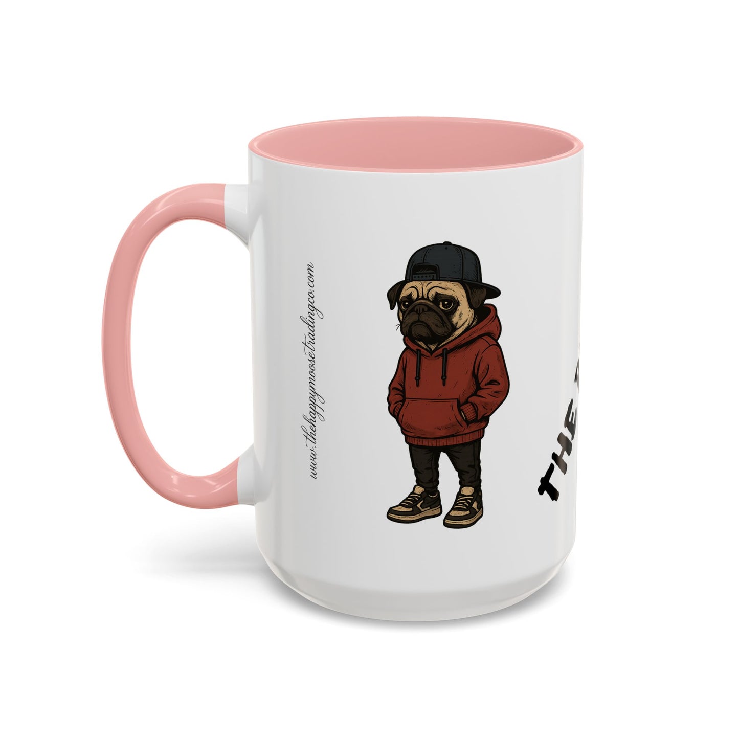 The Pug Mug Accent Coffee Mug — Cute Pug Cartoon Gift (11/15oz)