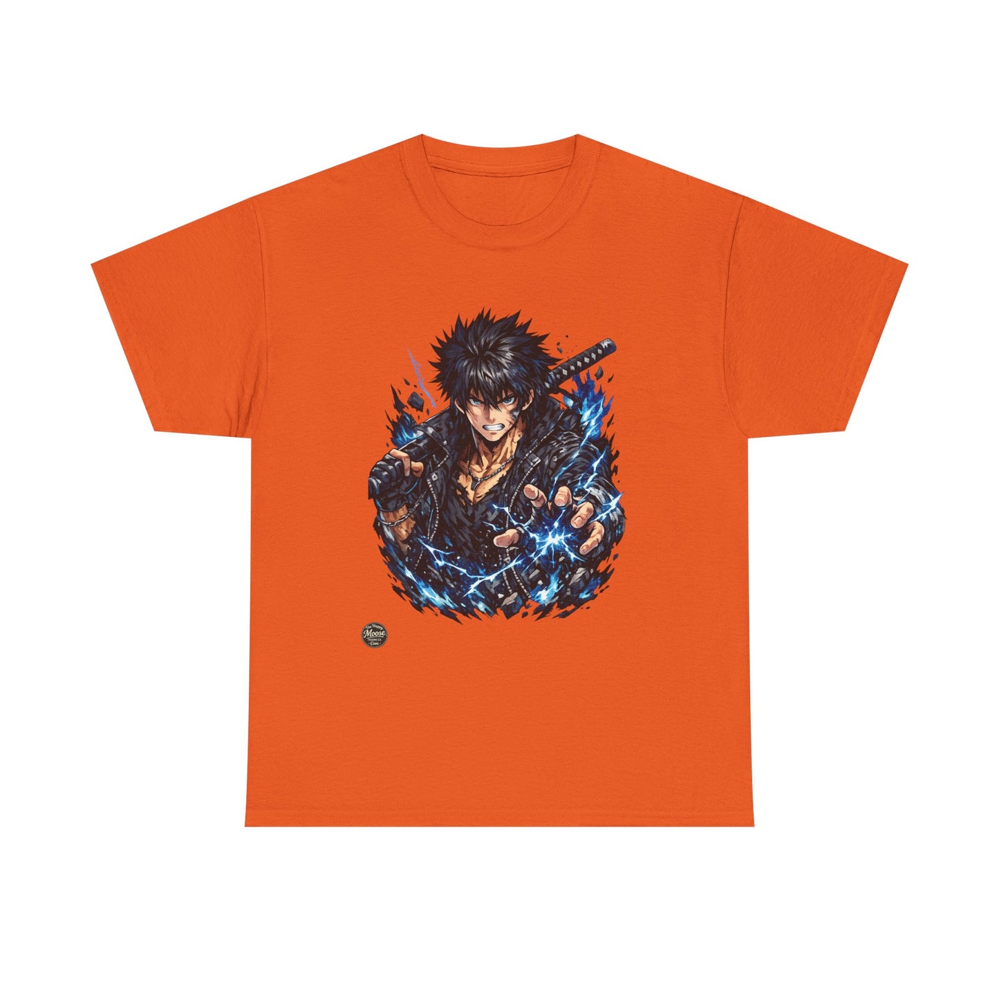 Samurai Warrior Anime Tee — Fierce Swordfighter Graphic T-Shirt #E005