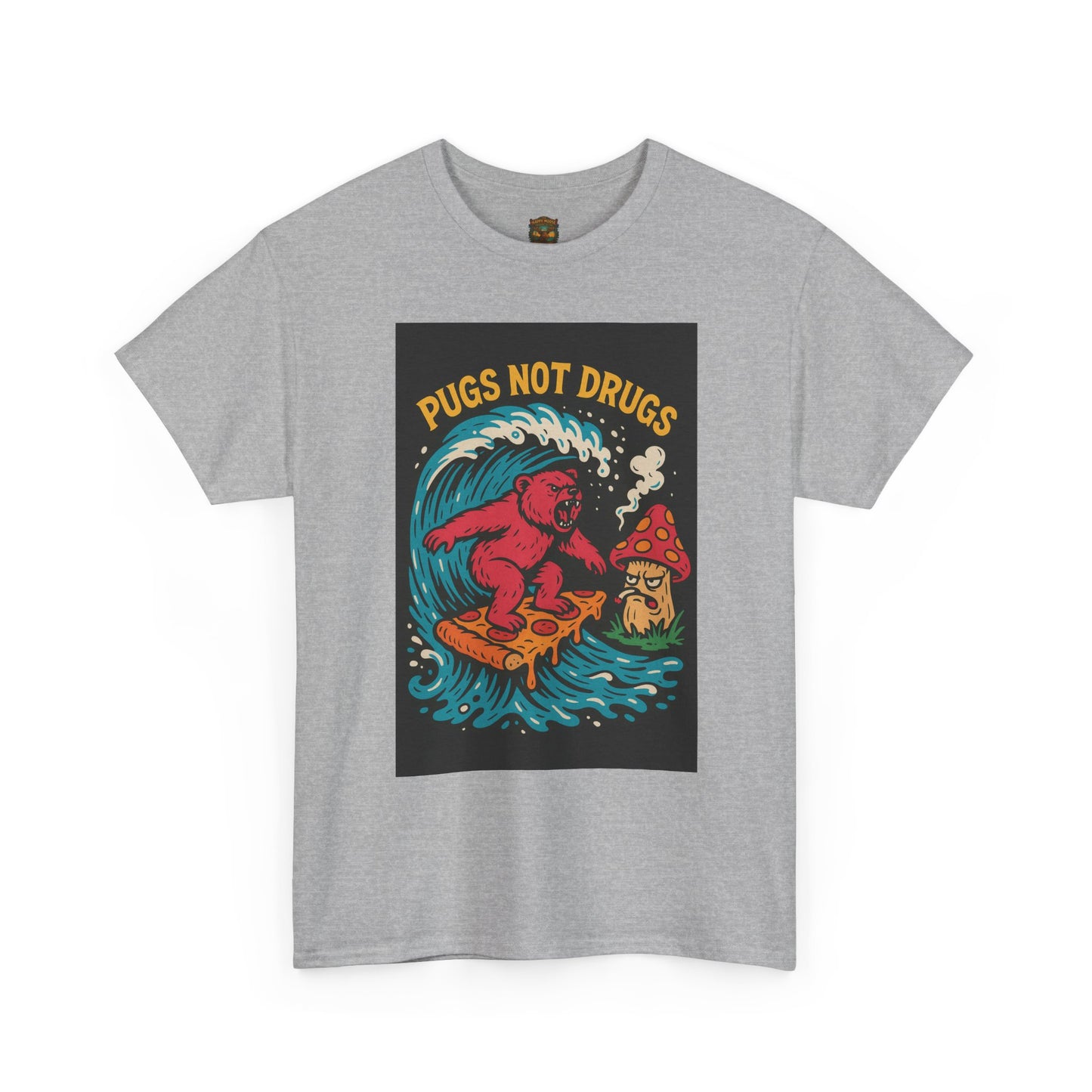 Pugs Not Drugs T-Shirt | Funny Pug Anti-Drug Design