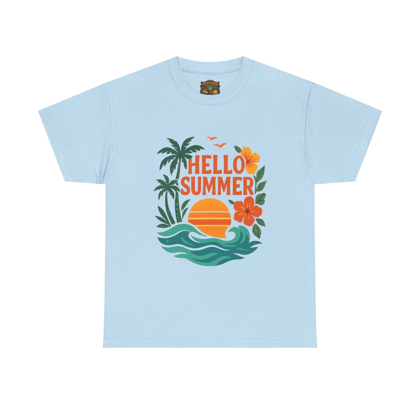 Hello Summer T-Shirt | Sunshine Text Graphic, Summer Vibes Tee