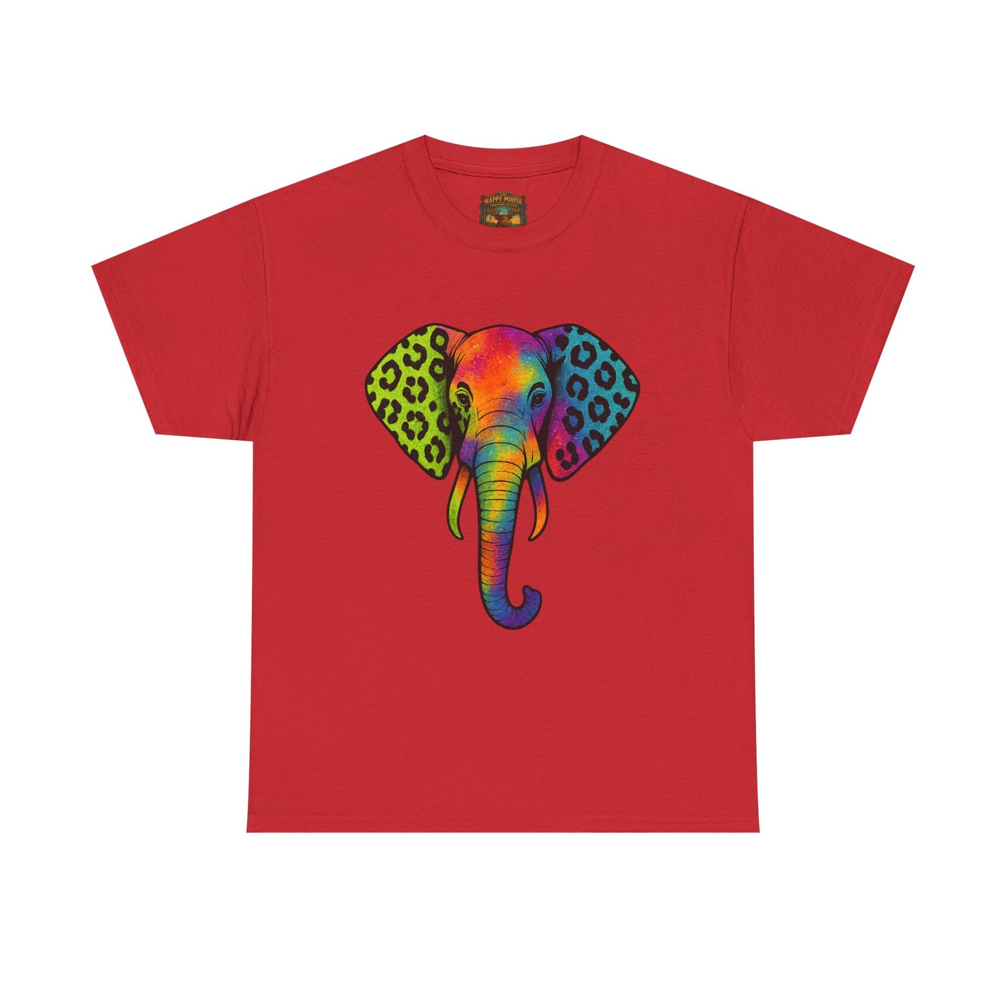 Colorful Leopard Print Elephant T-Shirt