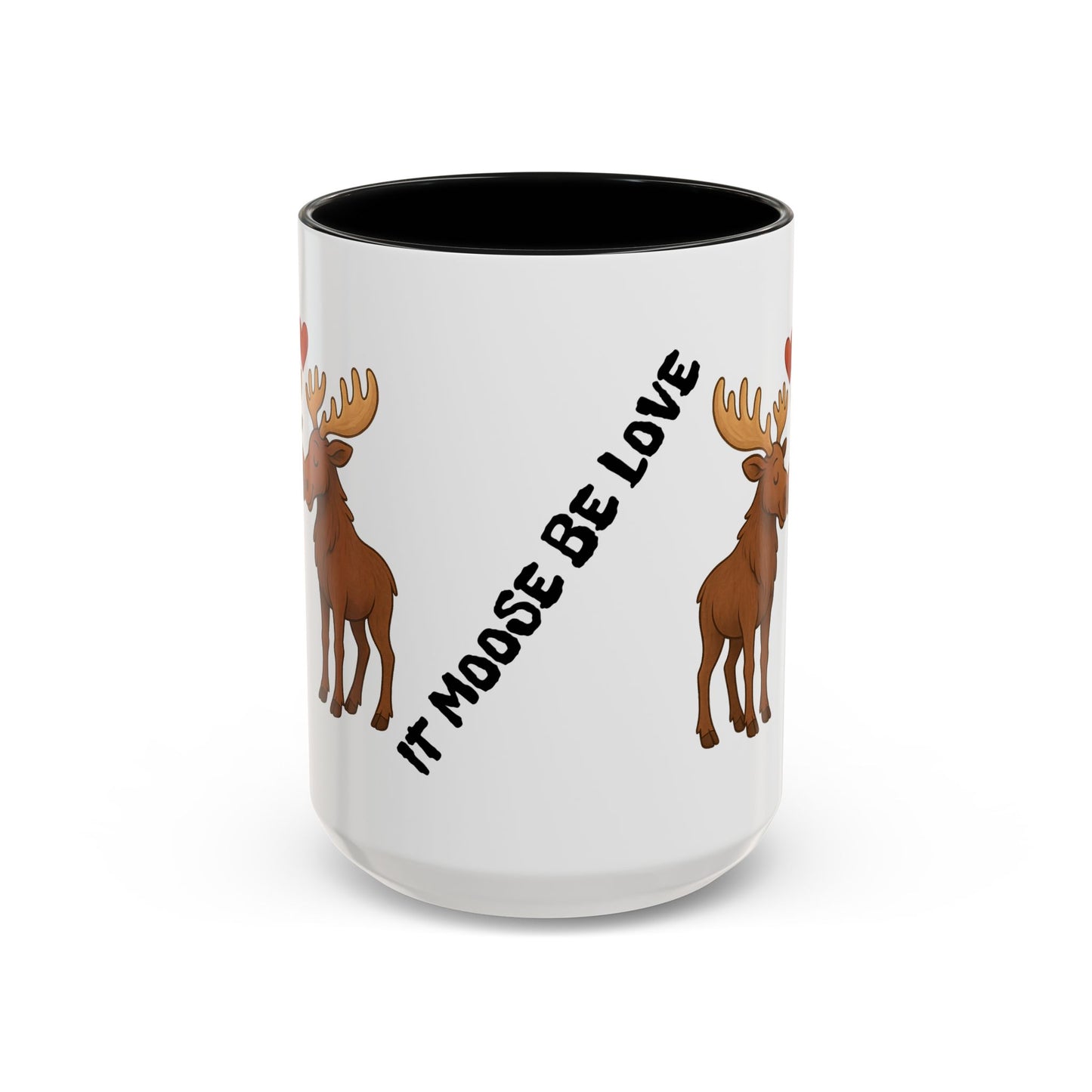 It Moose Be Love Coffee Mug — Cute Romantic Moose Couples Accent Mug (11/15oz)