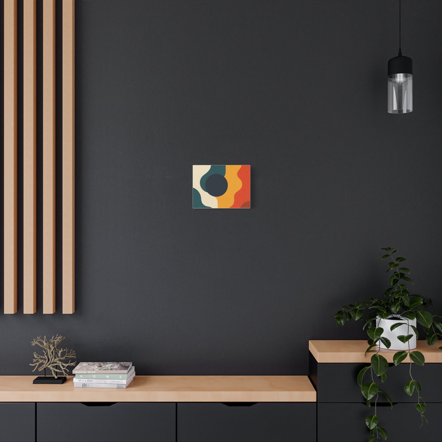 Abstract Retro Wave Matte Canvas Print — Mid Century Colorful Wall Art (Stretched 1.25")