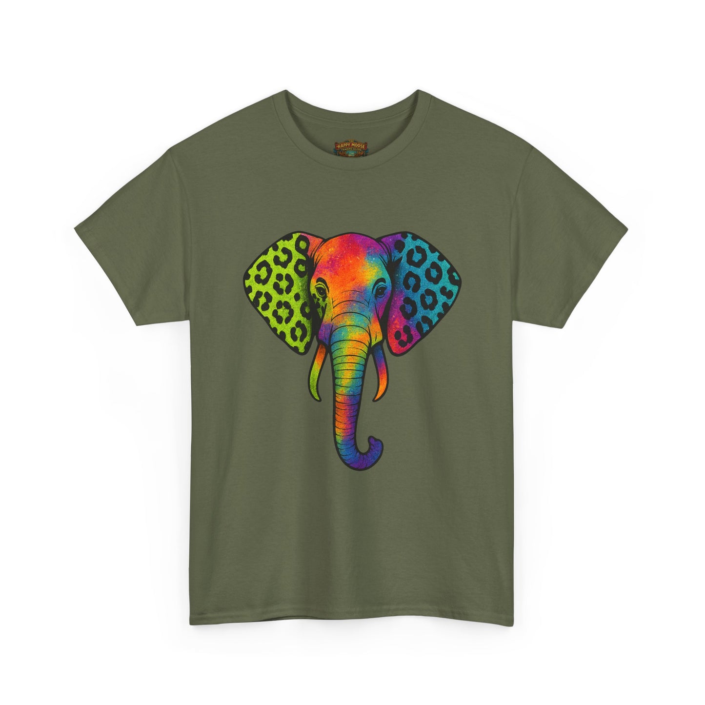 Colorful Leopard Print Elephant T-Shirt