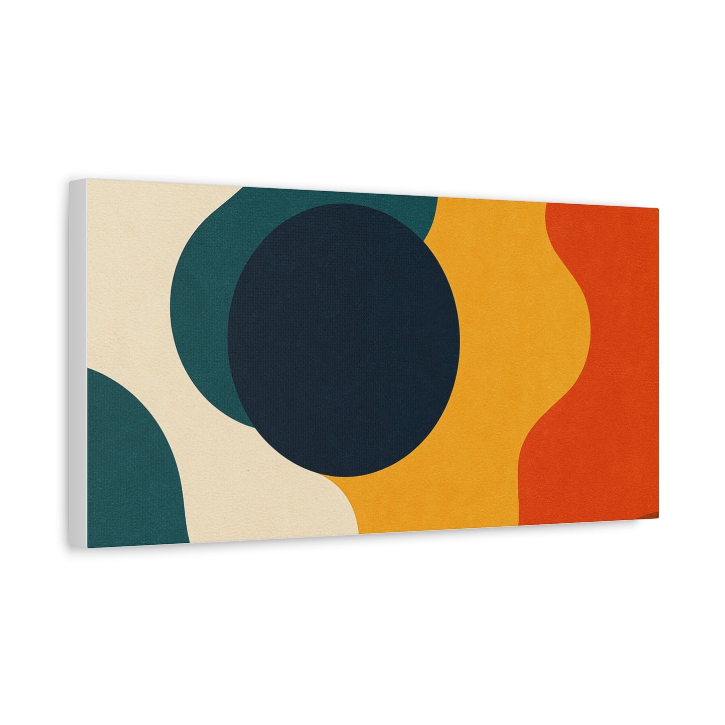 Abstract Retro Wave Matte Canvas Print — Mid Century Colorful Wall Art (Stretched 1.25")
